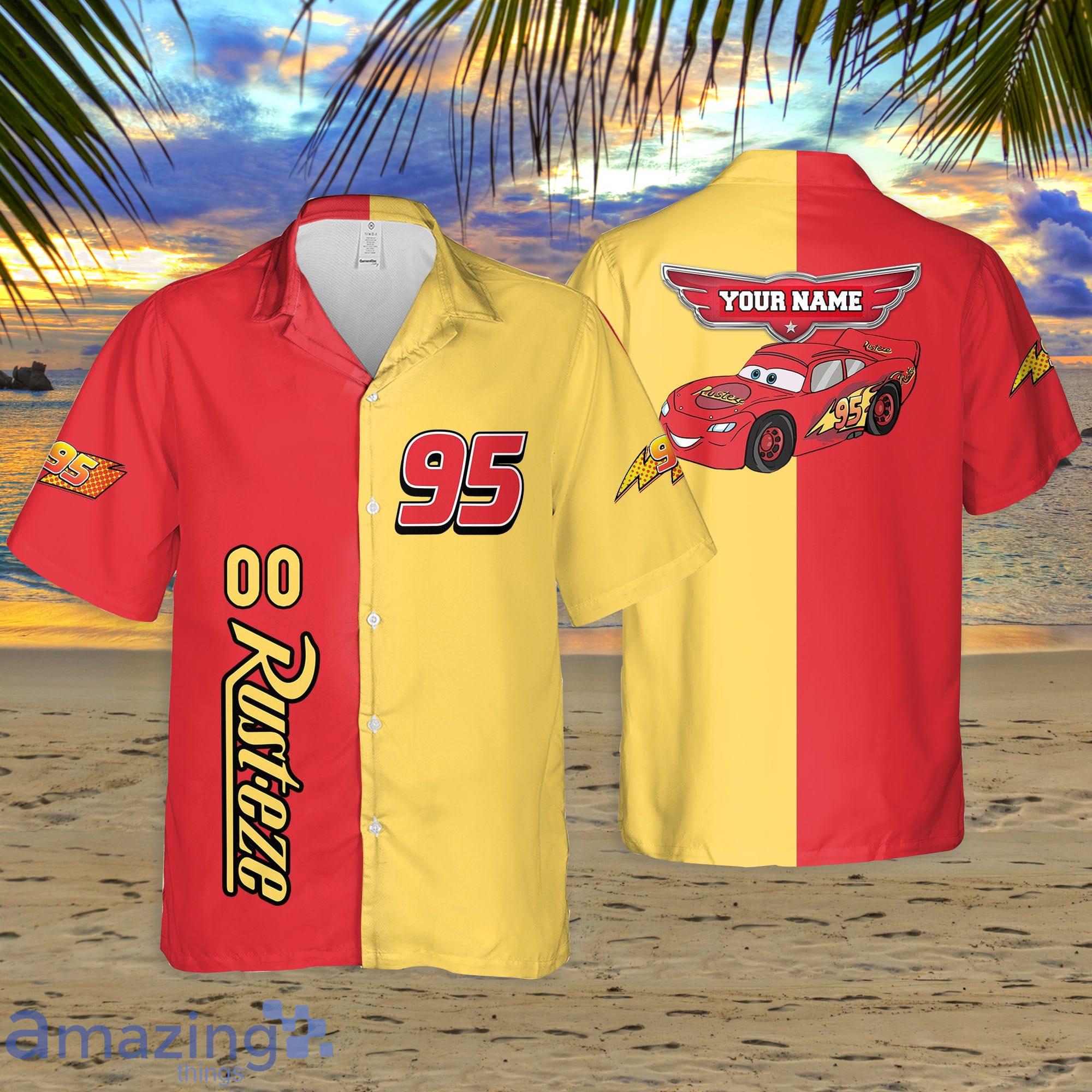 Lightning Mcqueen Racing Champion Yellow Custom Name And Number