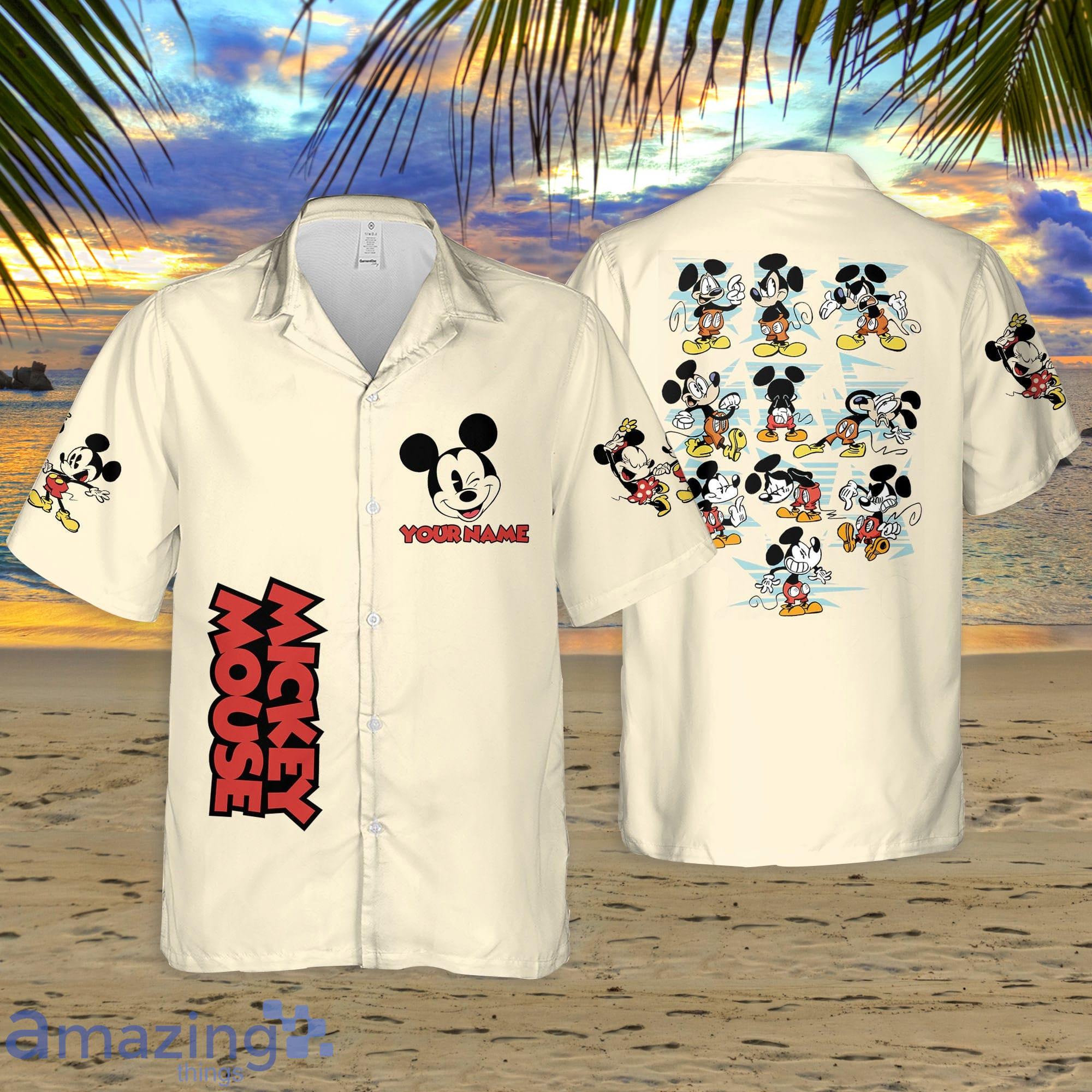 Custom Name Mickey Classic Lots Of Action 3D Hawaiian Shirt Summer Gifts For Disney Fans Product Photo 1 Custom Name Mickey Classic Lots Of Action 3D Hawaiian Shirt Summer Gifts For Disney Fans Product Photo 1