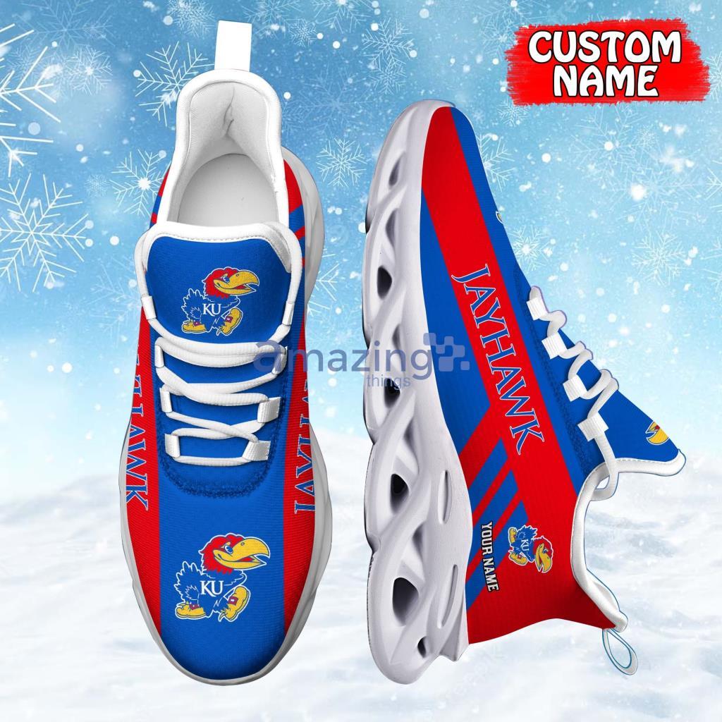 Custom Name NCAA Teams Kansas Jayhawks Personalized Max Soul Shoes For Men And Women Product Photo 1