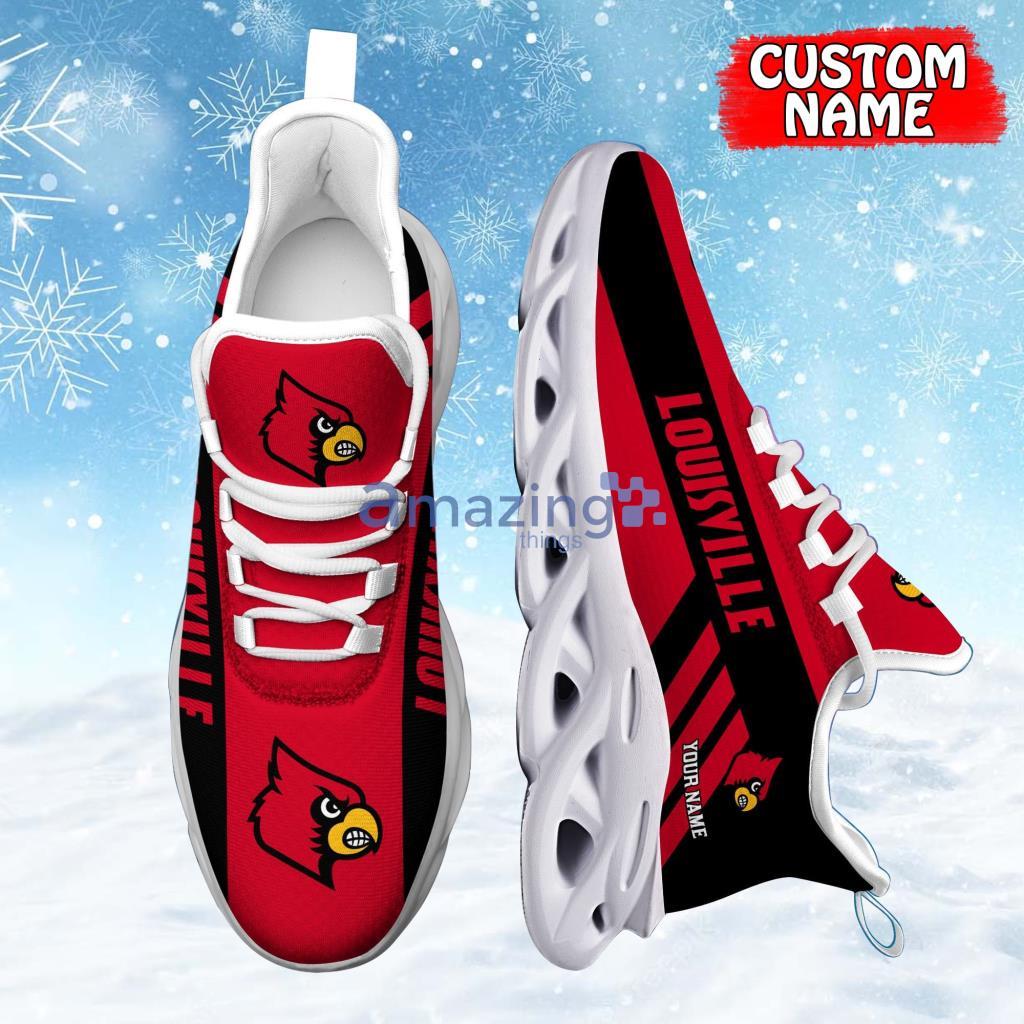 Personalize NCAA Louisville Cardinals White Red Max Soul Shoes Running  Sneakers - T-shirts Low Price