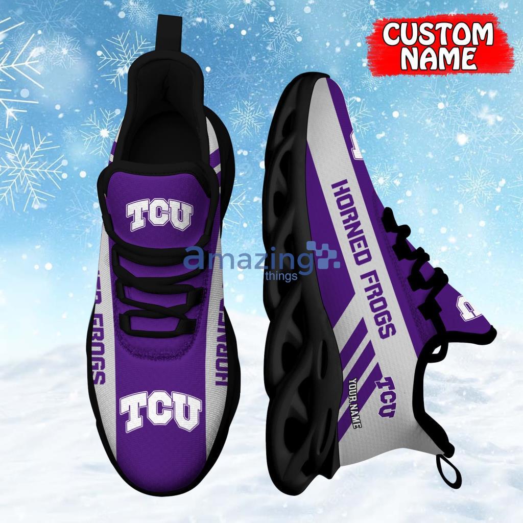 Custom Name NCAA Teams Tcu Horned FrogsPersonalized Max Soul Shoes For Men And Women Product Photo 1