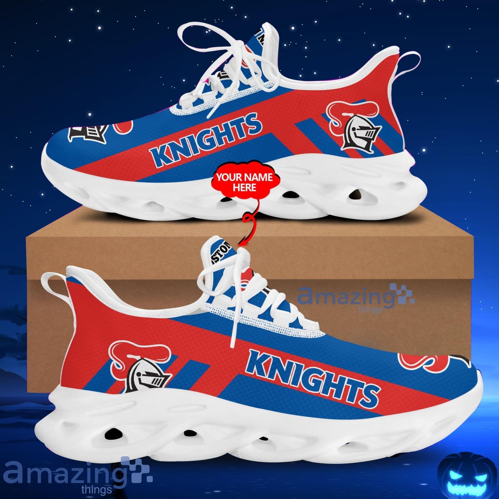 Custom Name Newcastle Knights Running Sneakers NRL Max Soul Shoes Product Photo 1