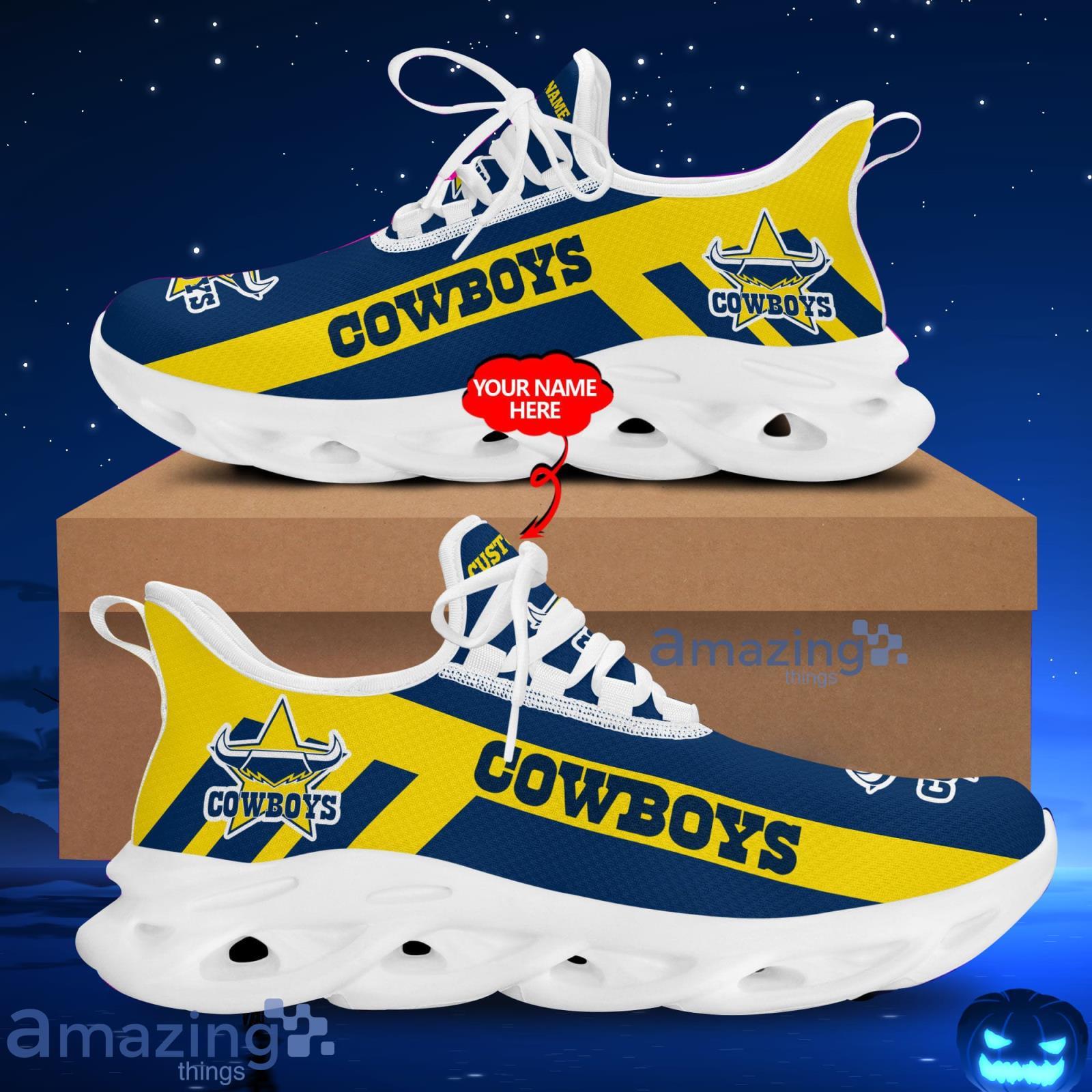 North Queensland Cowboys Customized Name NRL Sneakers Men And