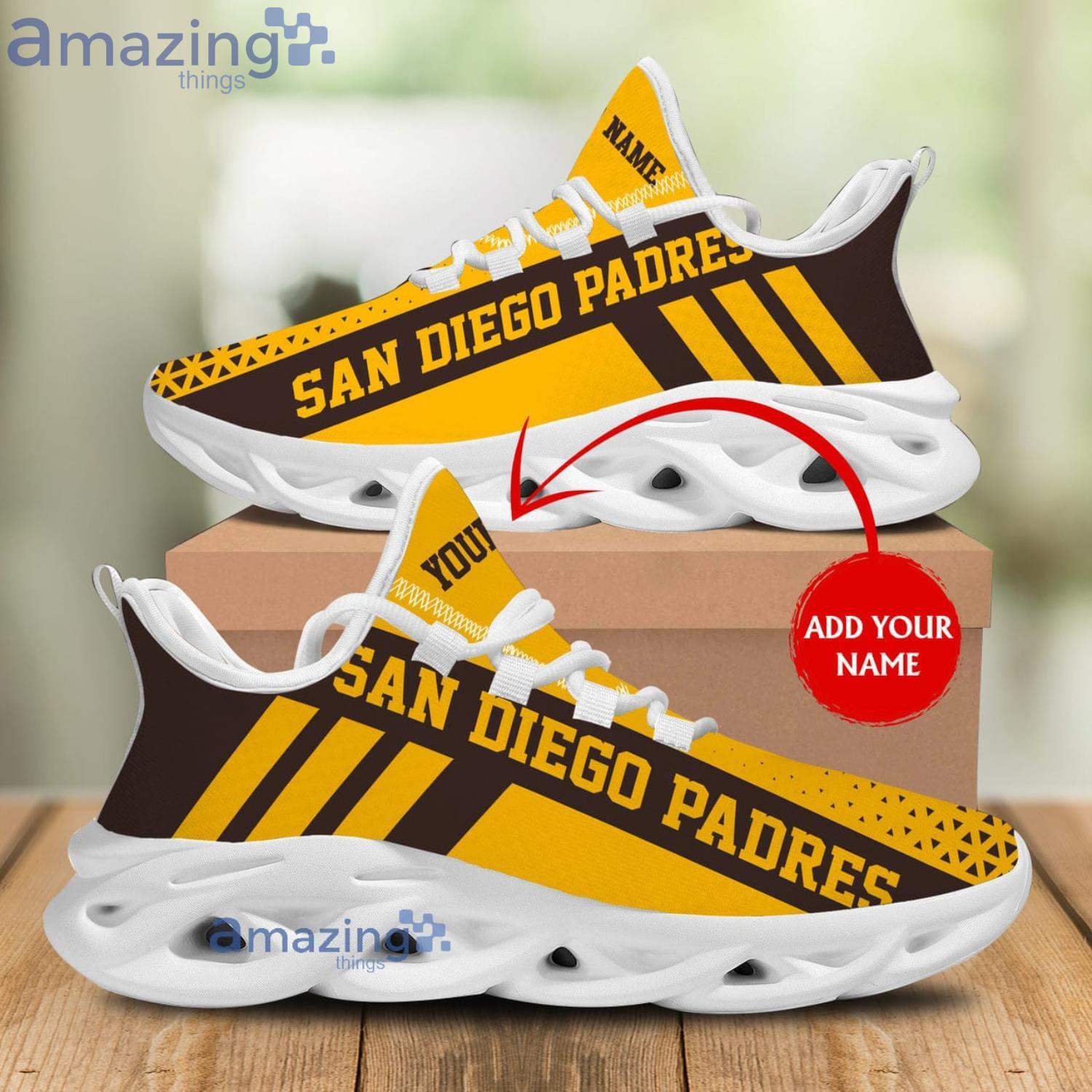 San Diego Padres Custom Name Max Soul Sneaker Running Shoes For Fans