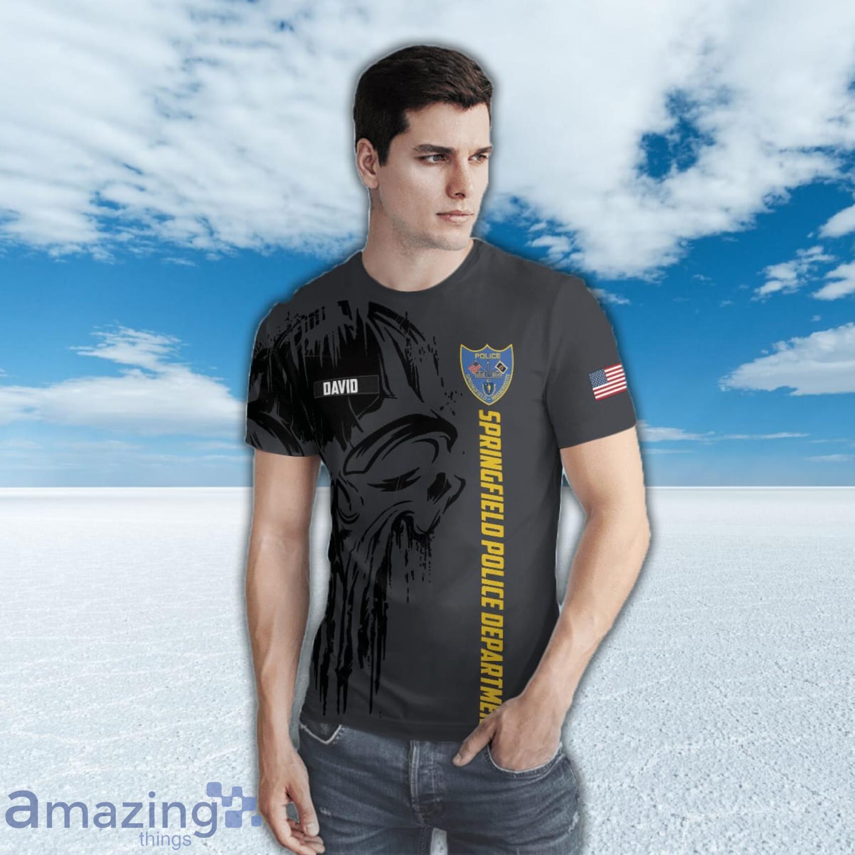 Custom Name Springfield Police Department All Over Print 3D T Shirt image Custom Name Springfield Police Department All Over Print 3D T-Shirt Product Photo 2