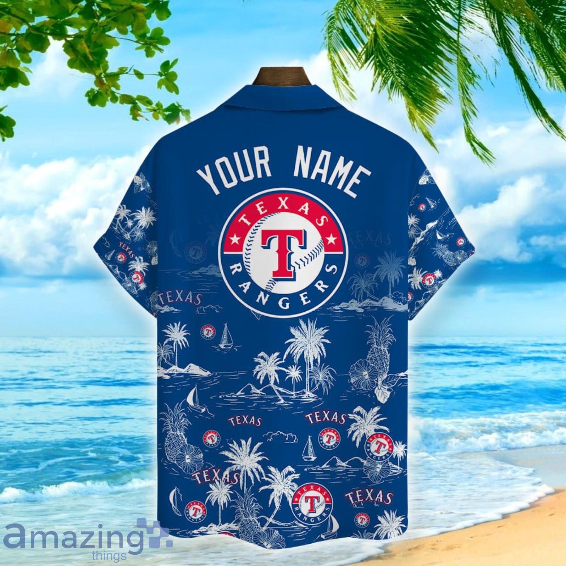 Personalized Texas Rangers Custom No113 Hawaiian Shirts - Inktee Store