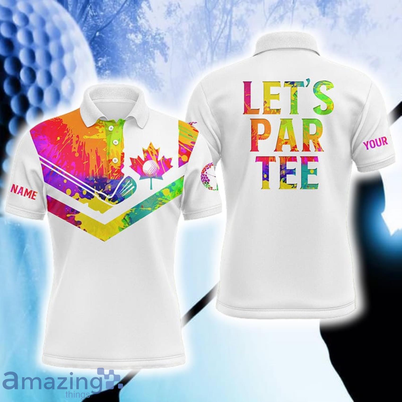 Custom Name Watercolor Canadian Flag Patriot Golf CPolo Shirt For Men And Women Gift For Golfer Product Photo 1