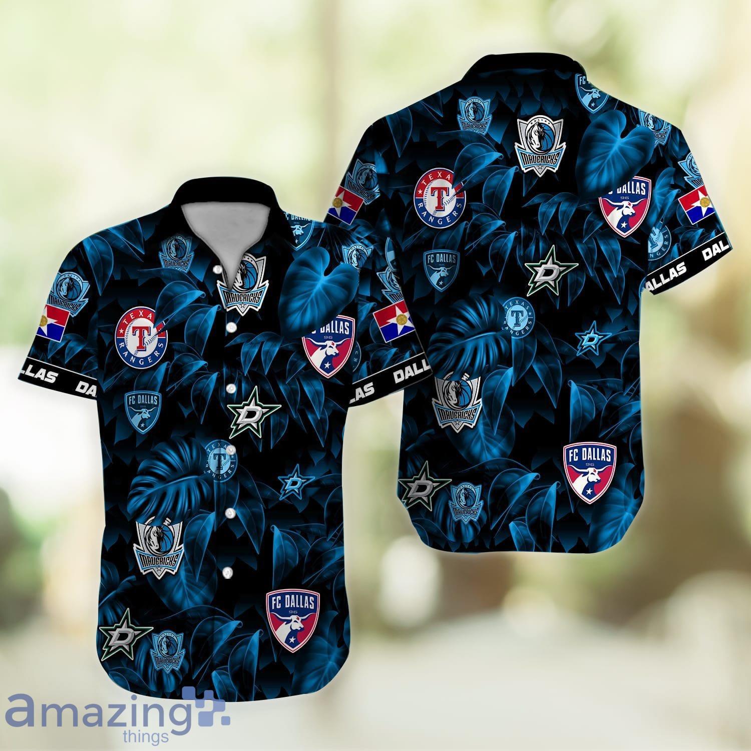 Dallas 3D Leaf Print Hawaiian Shirt For Men And Women Product Photo 1