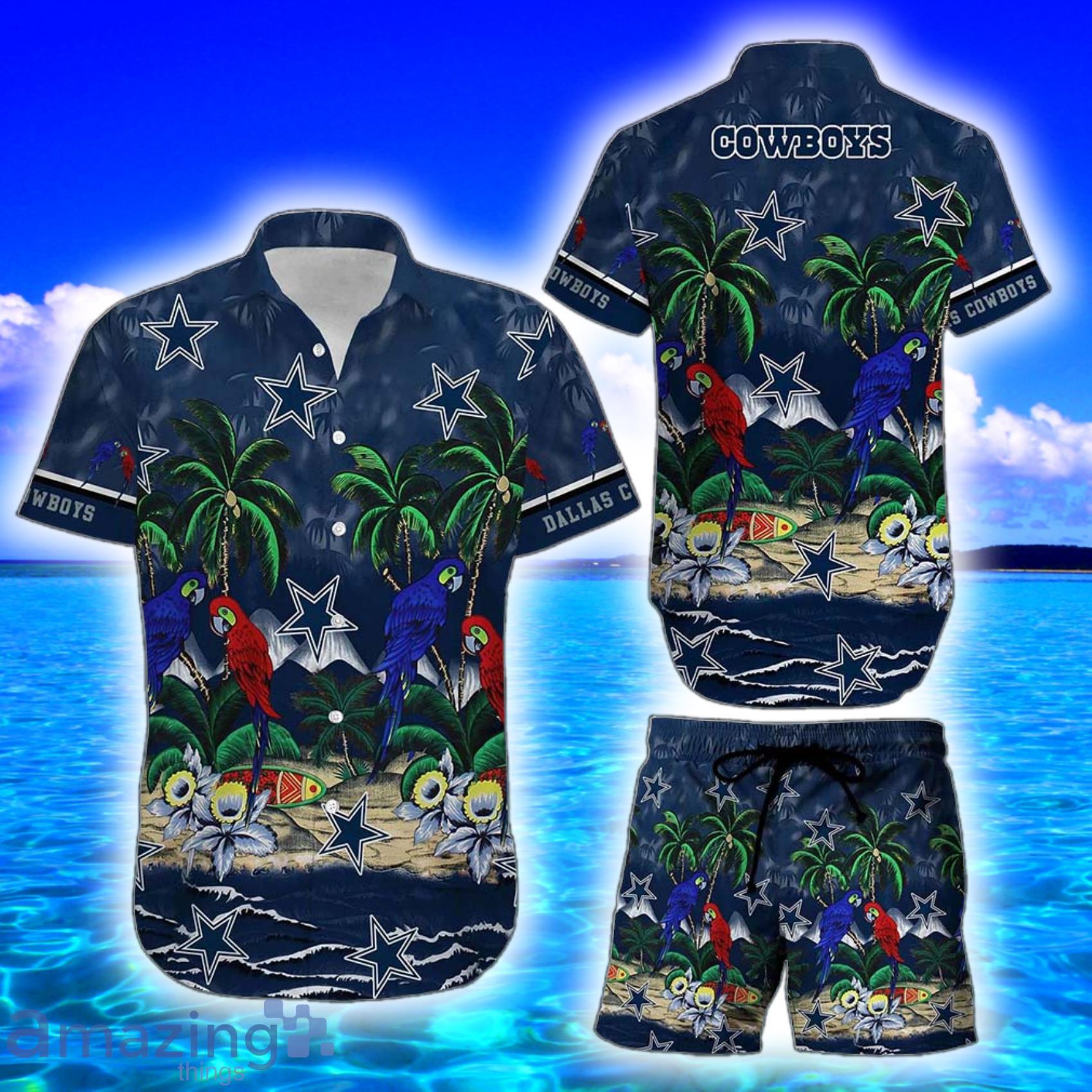 Dallas Cowboys NFL Island Palm Tree Hawaiian Shirt