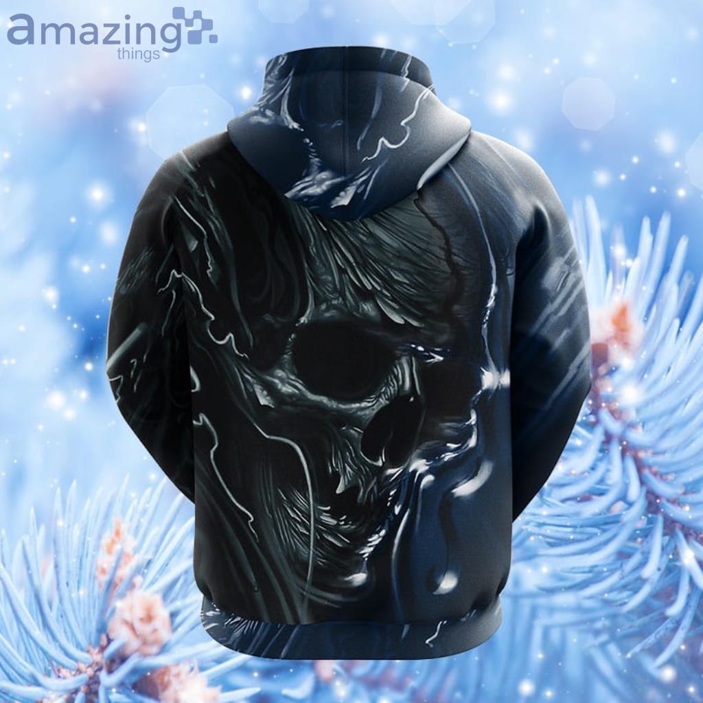 Dallas Cowboys Skull Blue 3D Hoodie All Over Print Dallas Cowboys