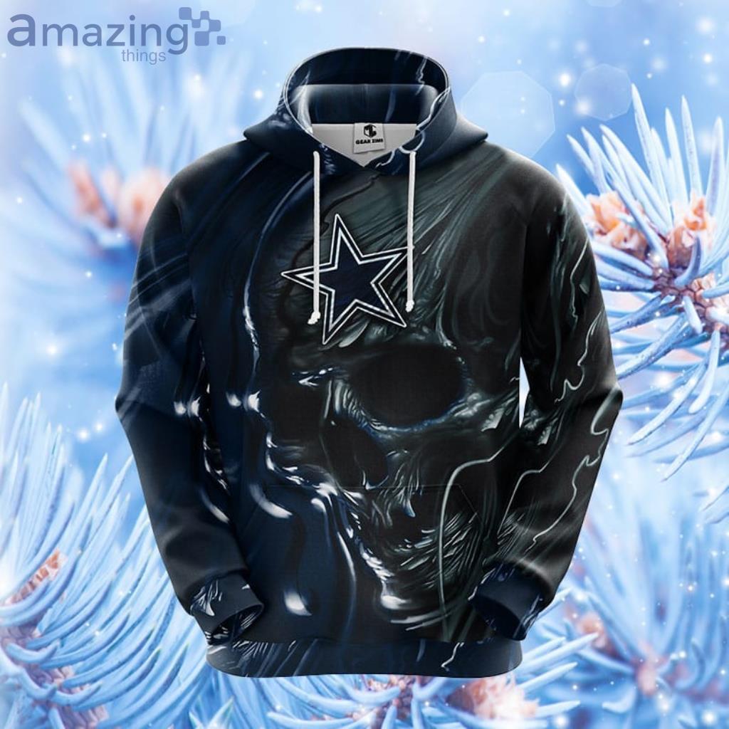 Dallas Cowboys Nfl Skull 3D Hoodie