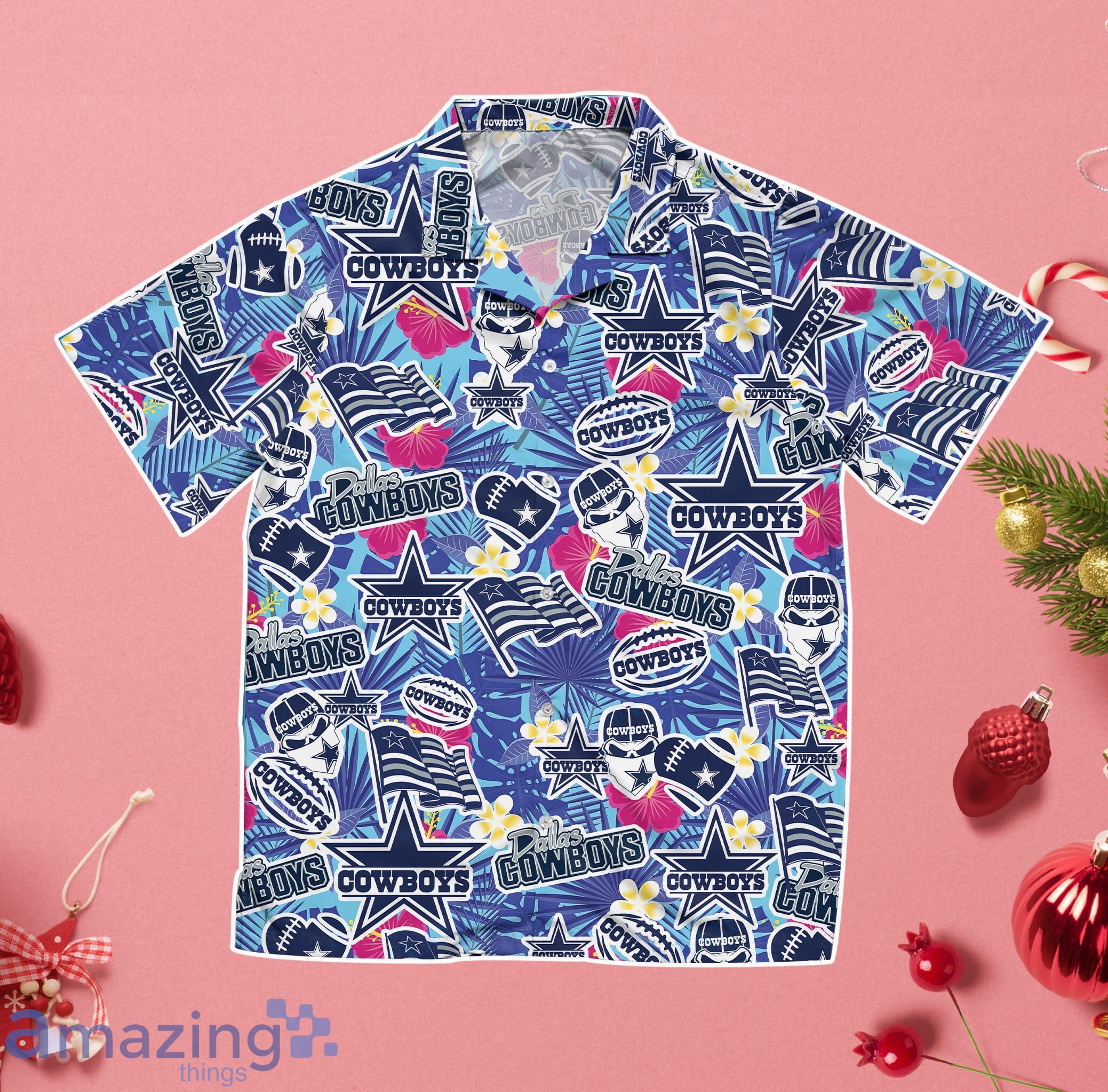 Dallas Cowboys Tropical Aloha Hawaiian Shirt Gift For Summer Vacation image Dallas Cowboys Tropical Aloha Hawaiian Shirt Gift For Summer Vacation Product Photo 2