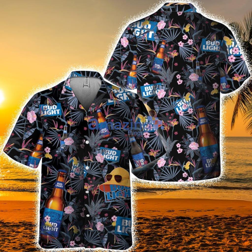 Dark Tropical Bud Light Hawaiian Shirt For Men And Women Product Photo 1