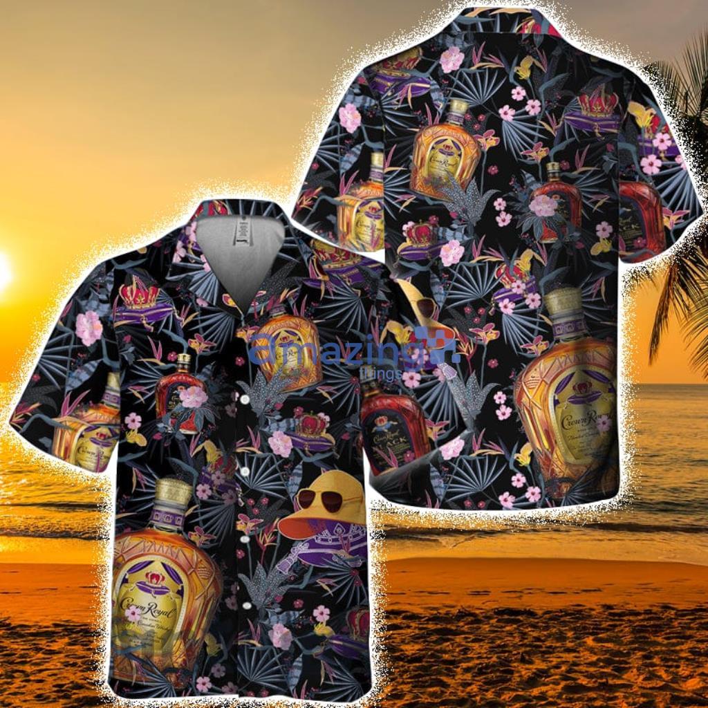 Dark Tropical Crown Royal Hawaiian Shirt For Men And Women Product Photo 1
