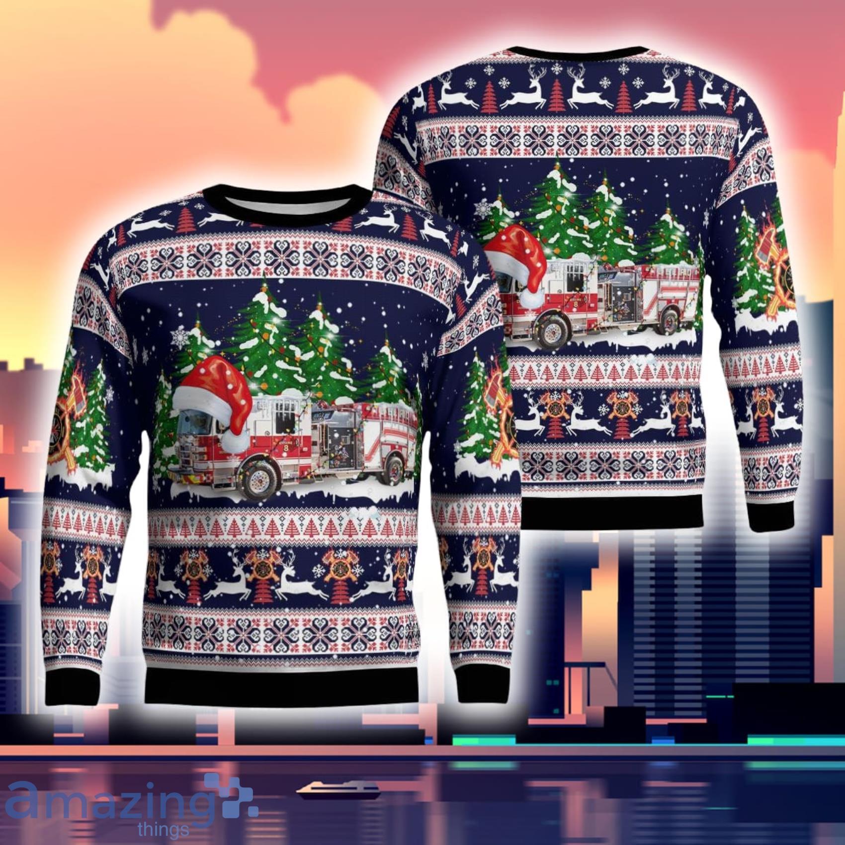 Del Rio Texas Del Rio Fire Department 3D Ugly Sweater Product Photo 1