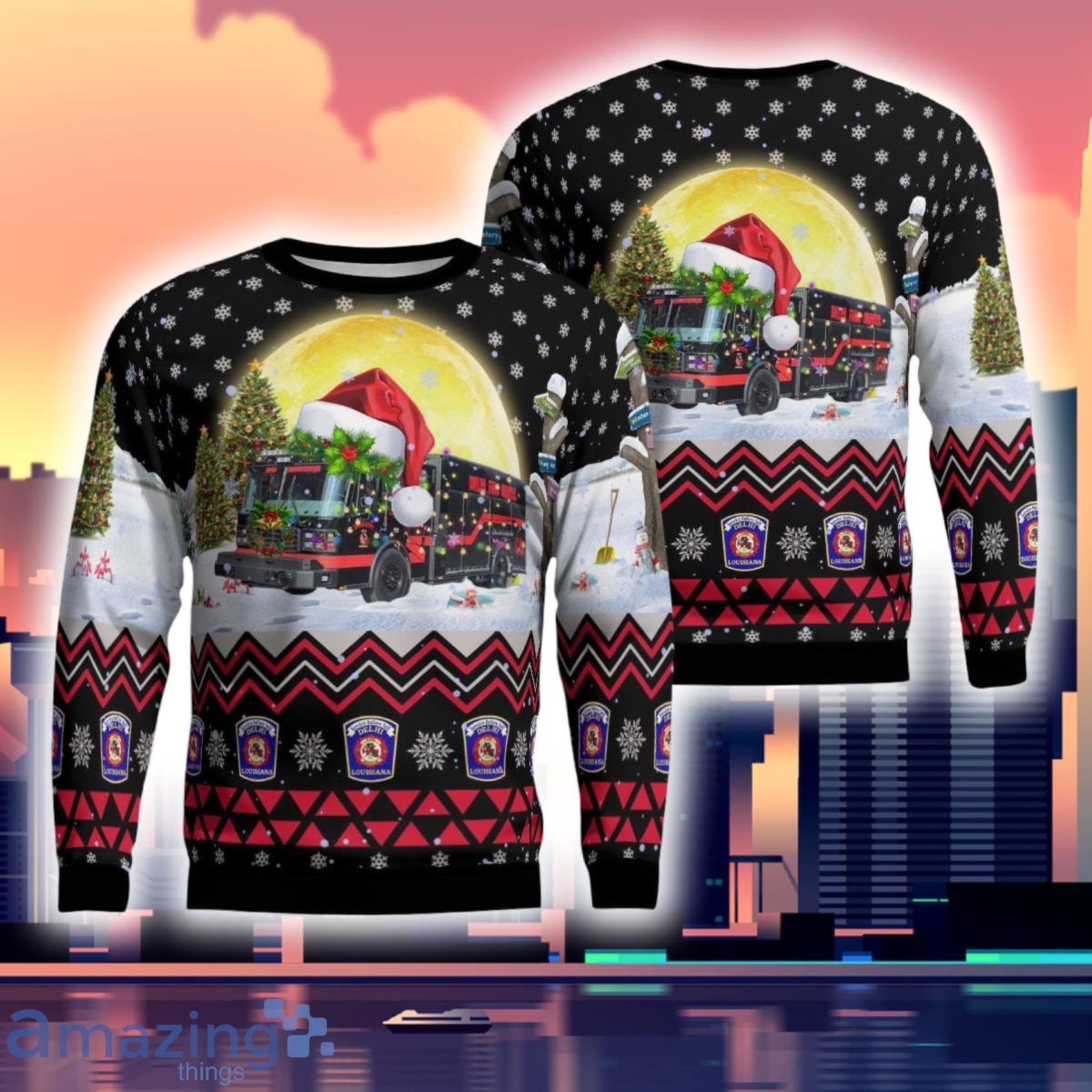 Delhi Fire Department Christmas  Ugly Sweater Gift For Xmas Product Photo 1