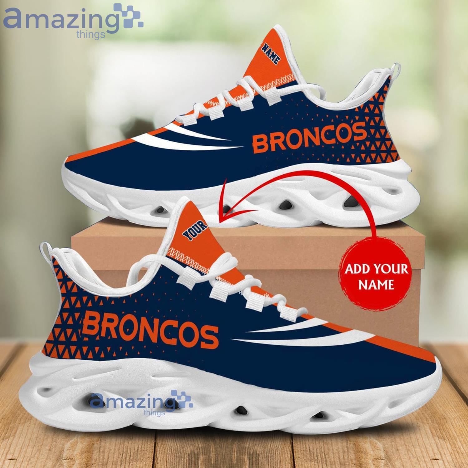 Denver Broncos Personalized Name For Fans Max Soul Shoes Men And Women  Running Sneakers