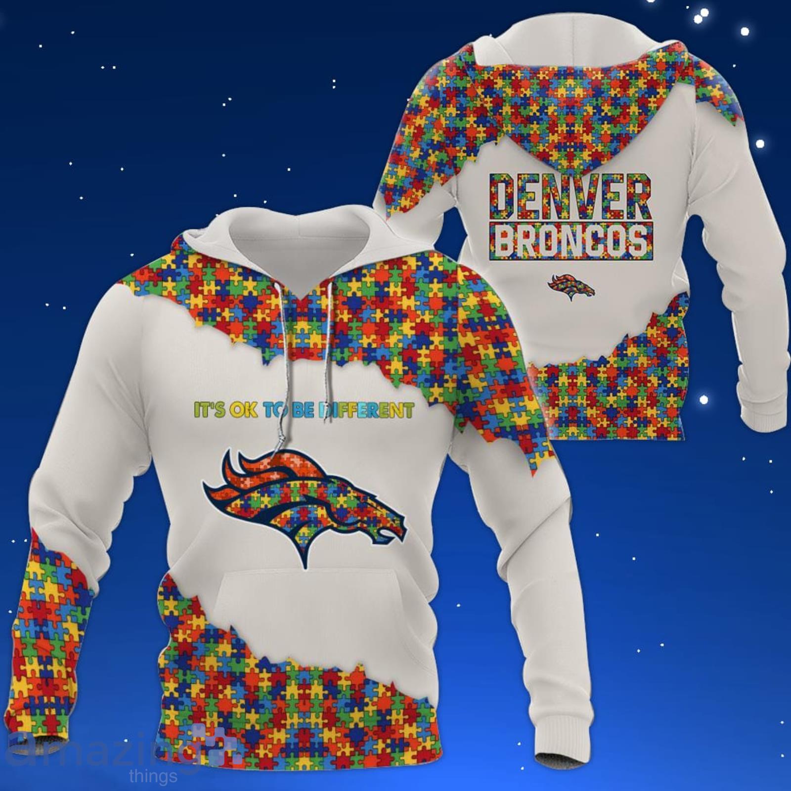 Denver Broncos Hoddie All Printed 3d Jersey Bomber Jacket