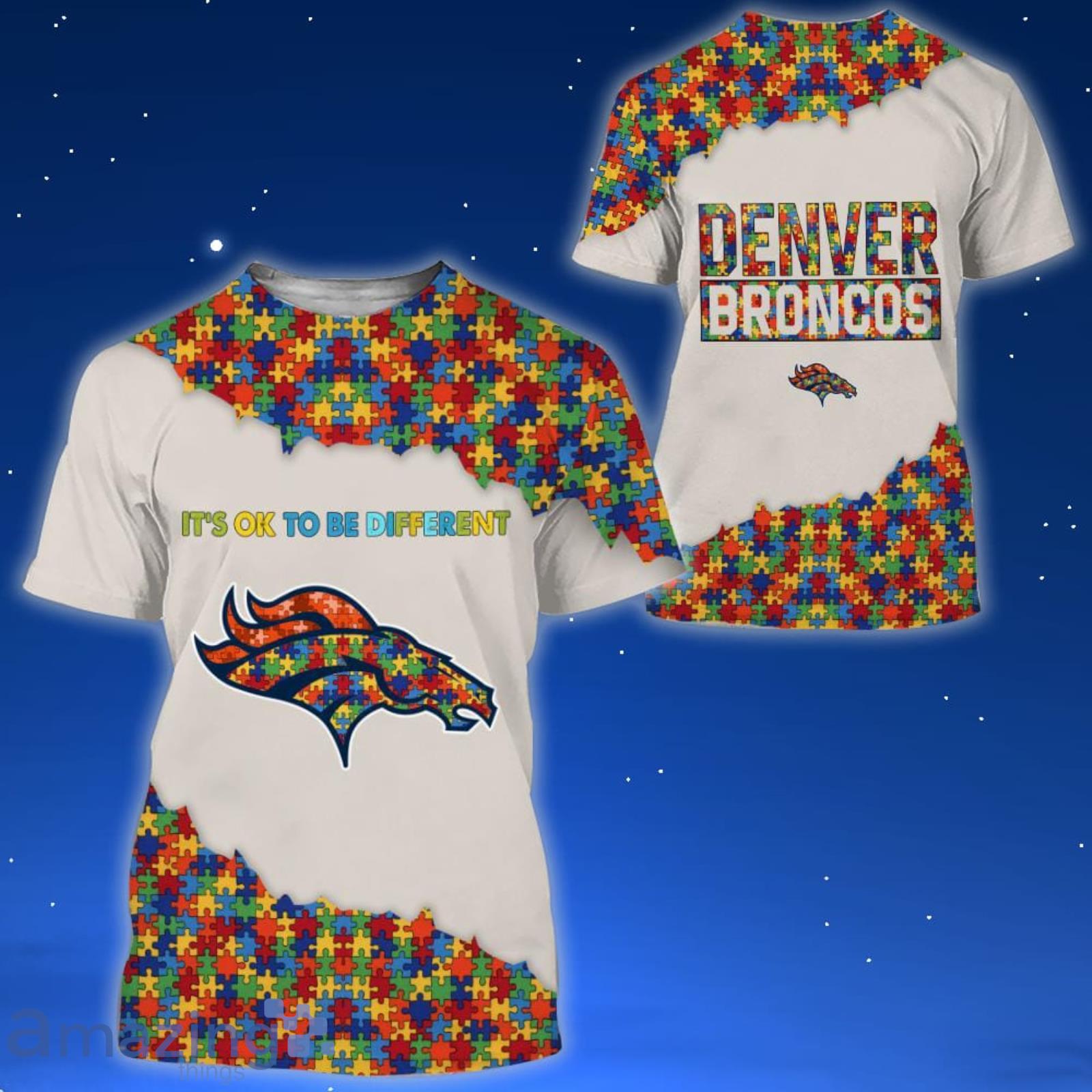 NFL T Shirt For Sale 3D Custom Denver Broncos T Shirts