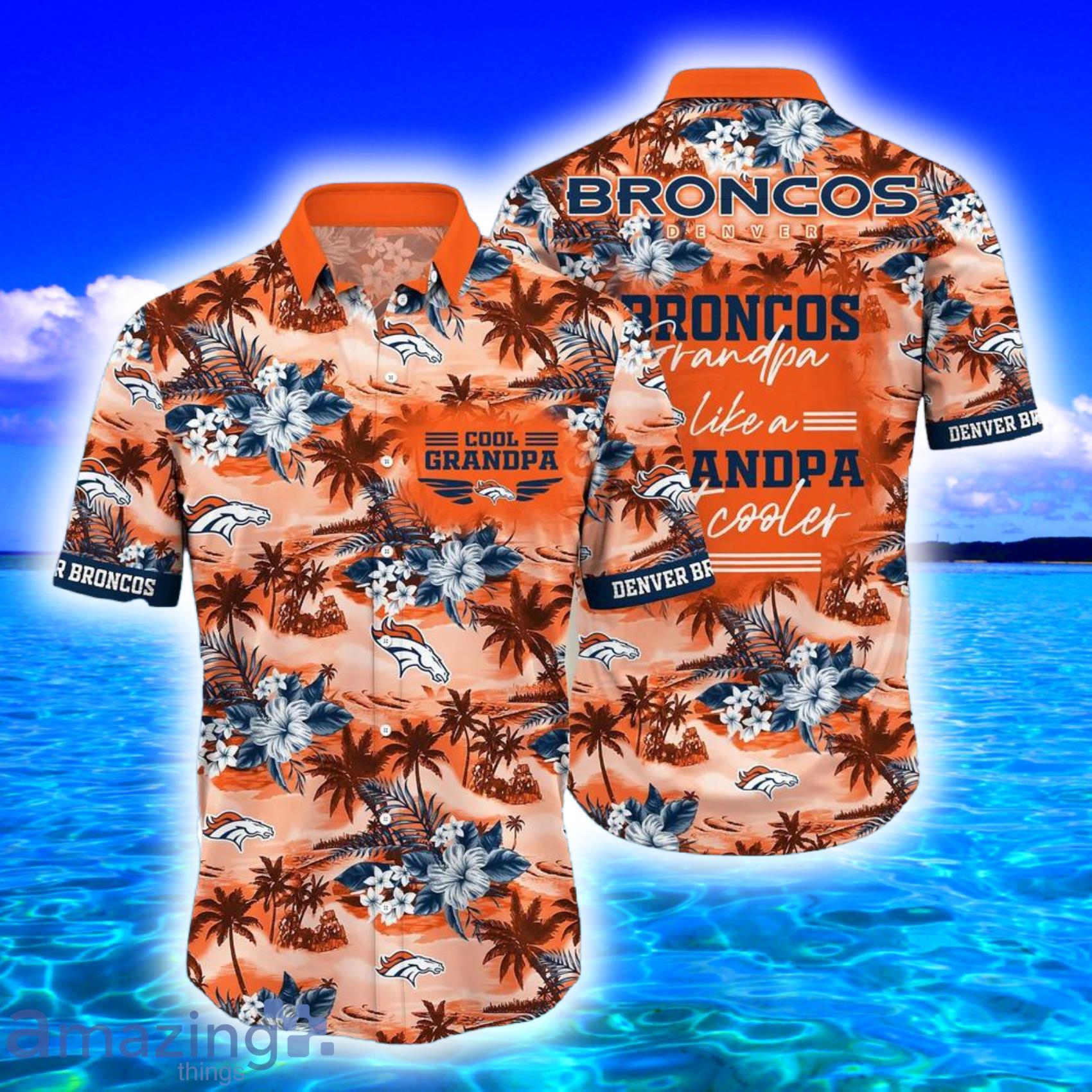 Denver Broncos Nfl Island Pattern Cool Grandpa Graphic Design