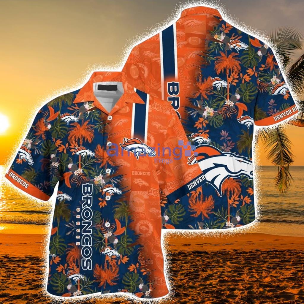 Denver Broncos NFL Team Football Beach Summer Button Down Hawaiian