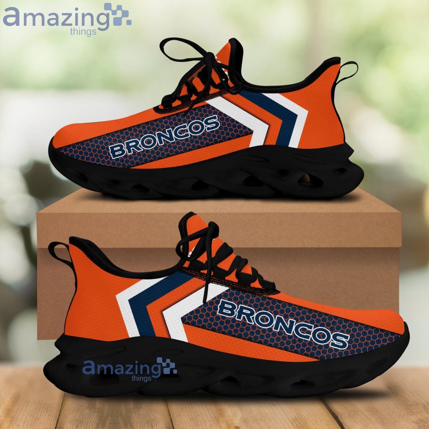 Denver Broncos NFL Running Sport Sneakers Max Soul Shoes For Men And Women  - Banantees