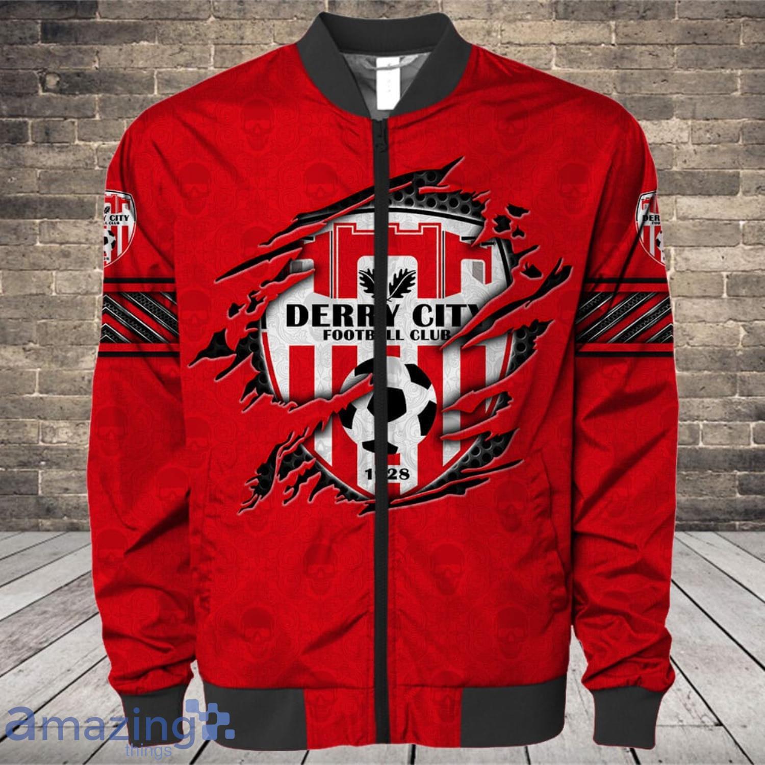 Derry City Football Club 3D All Over Printed Custom Name T Shirt Sweatshirt Hoodie Bomber image Derry City Football Club 3D All Over Printed Custom Name T-Shirt Sweatshirt Hoodie Bomber Product Photo 5