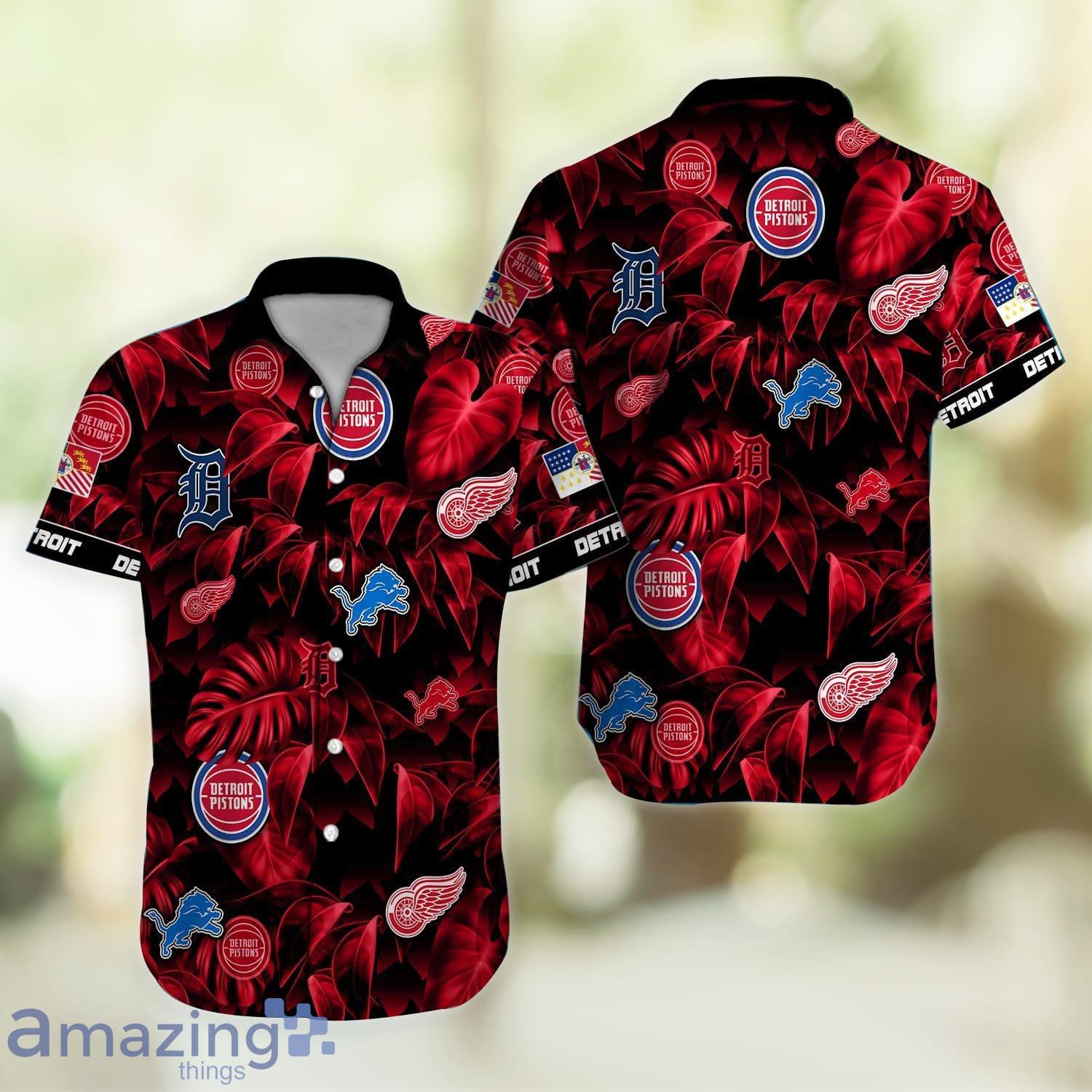 Detroit 3D Leaf Print Hawaiian Shirt For Men And Women Product Photo 1