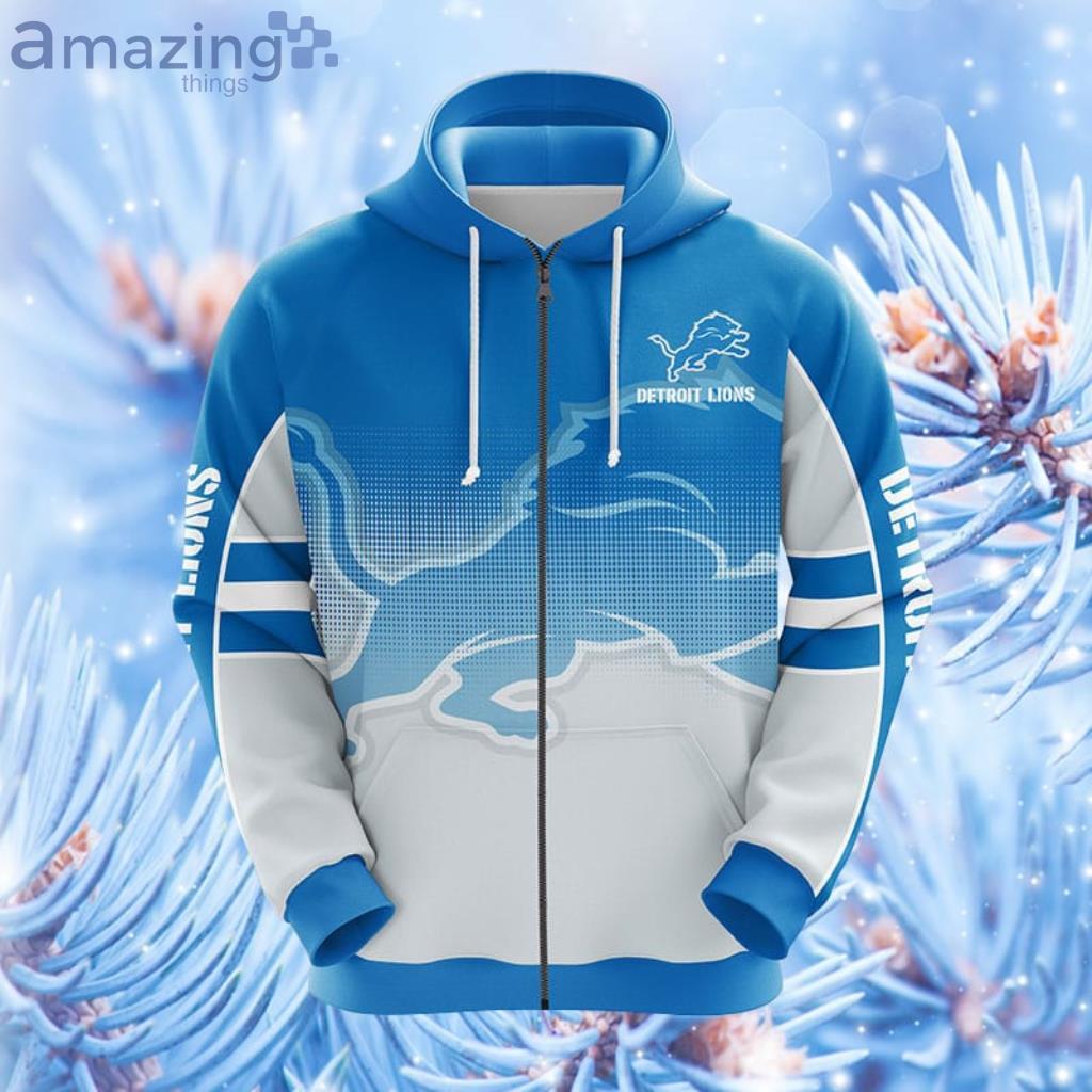 Detroit Lions NFL Blue Hoodie, Zip Hoodie 3D All Over Print For Fans