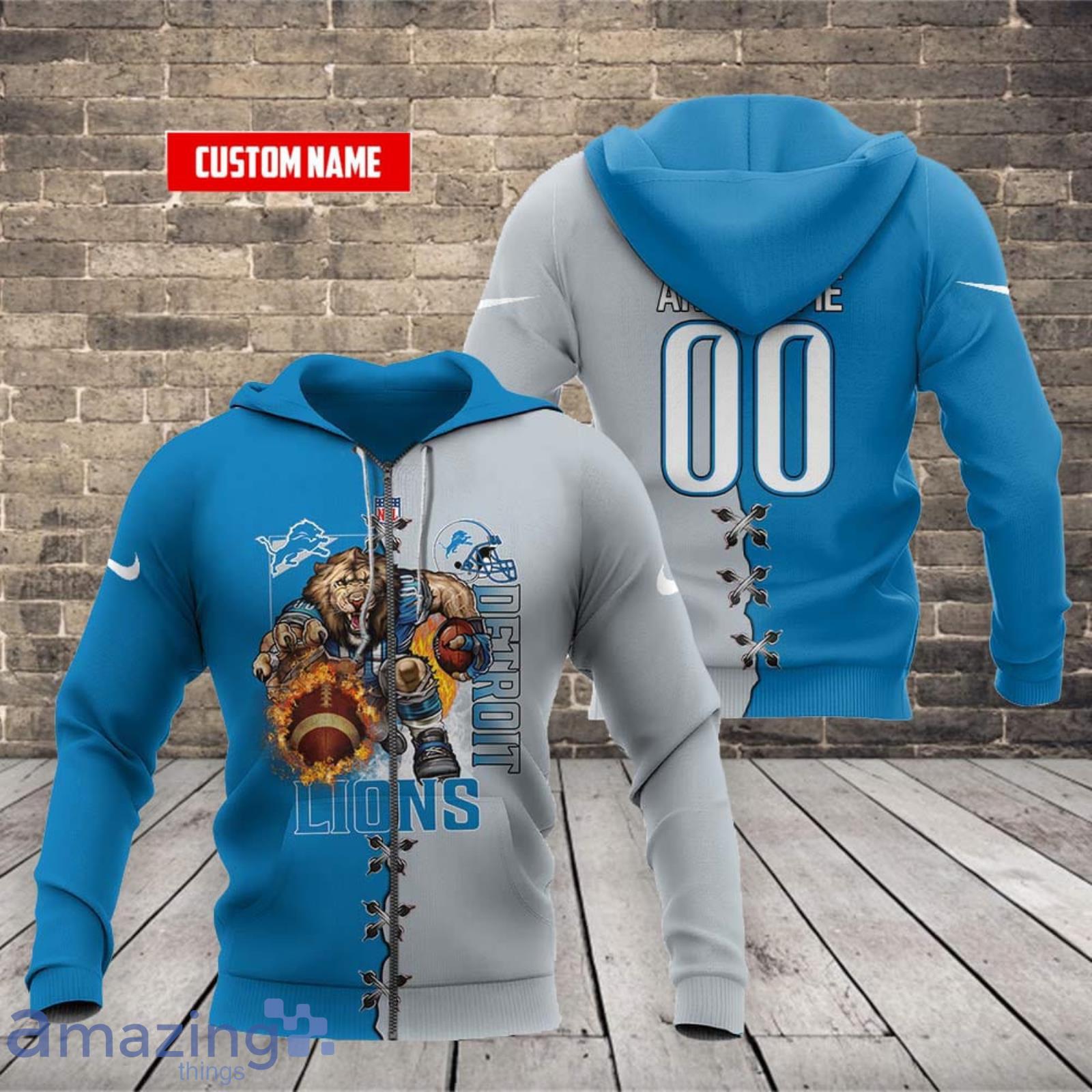 NFL Detroit Lions Sweatshirt 3D Hoodie All Over Printed Detroit