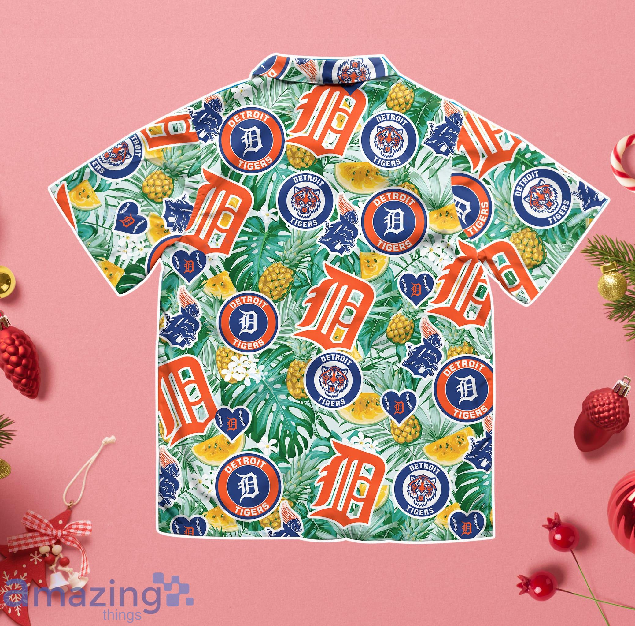 Detroit Tigers Logo Aloha Cute Summer Gift Hawaiian Shirt For Men And Women  - Freedomdesign