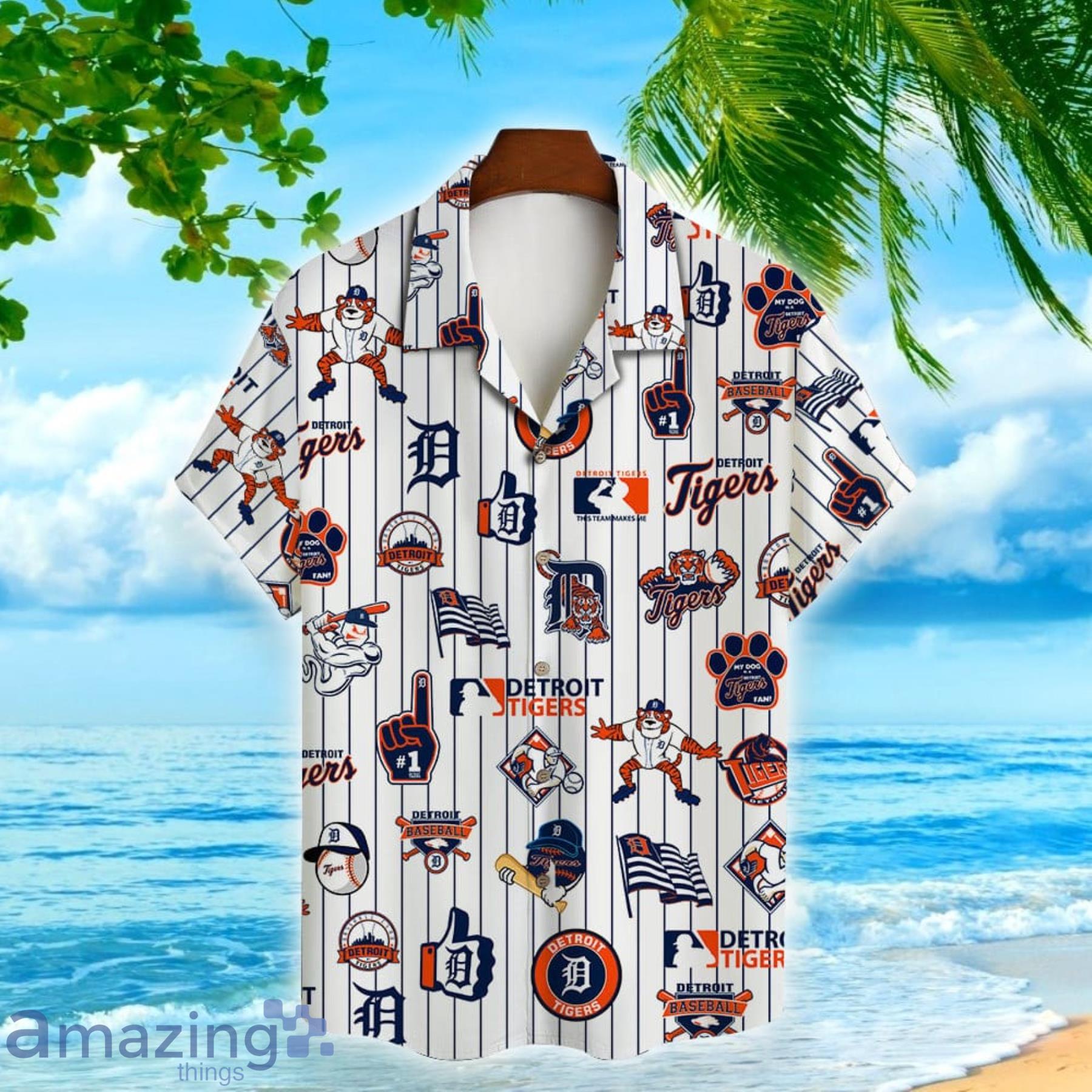 detroit tigers hawaiian shirt