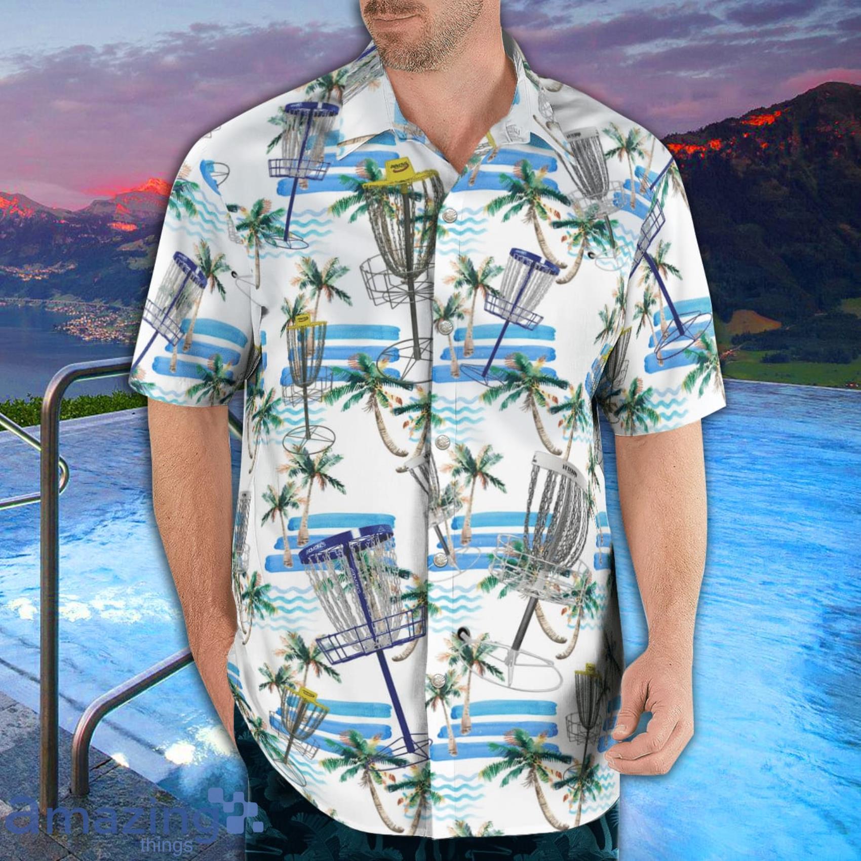 Disc Golf AOP Aloha Tropical Style Hawaiian Shirt And Beach Short image Disc Golf AOP Aloha Tropical Style Hawaiian Shirt And Beach Short Product Photo 3
