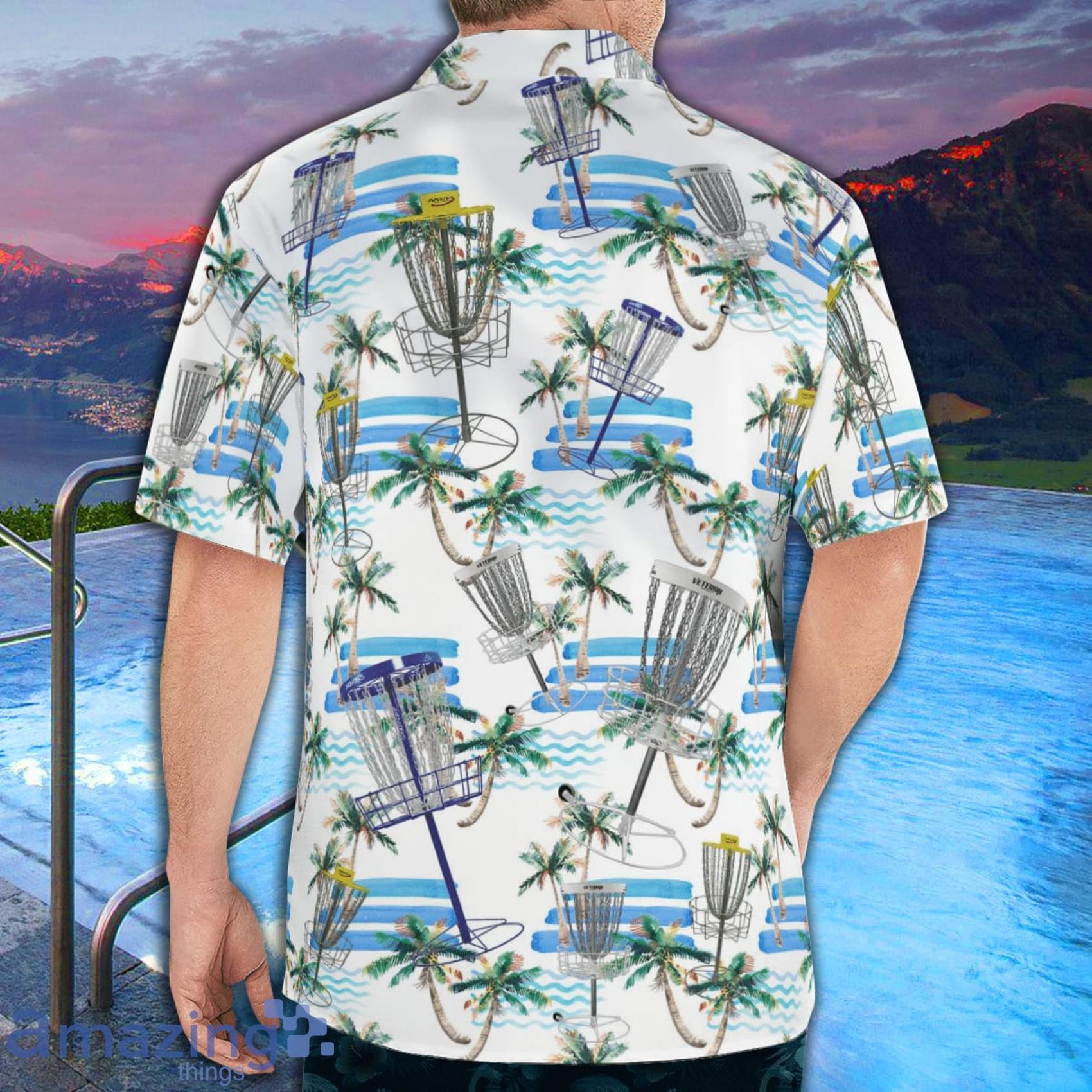 Disc Golf AOP Aloha Tropical Style Hawaiian Shirt And Beach Short image Disc Golf AOP Aloha Tropical Style Hawaiian Shirt And Beach Short Product Photo 4
