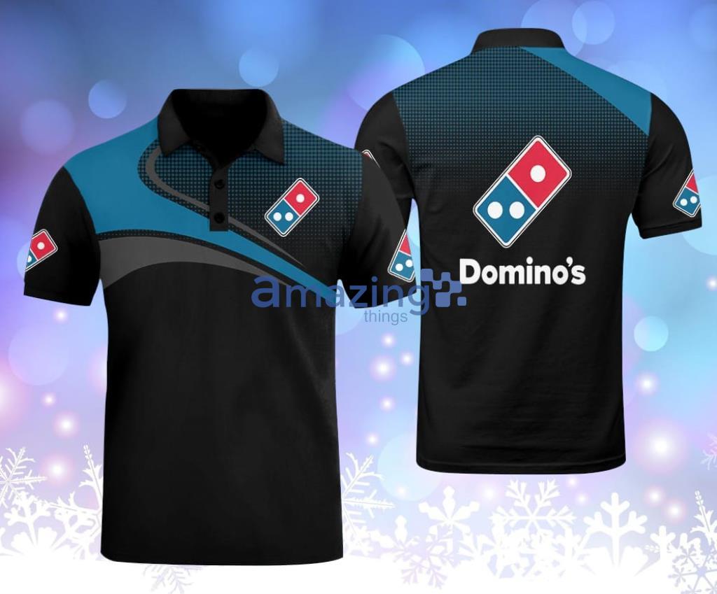 Domino's Pizza Logo Black Polo Shirt Gift For Fans Product Photo 1