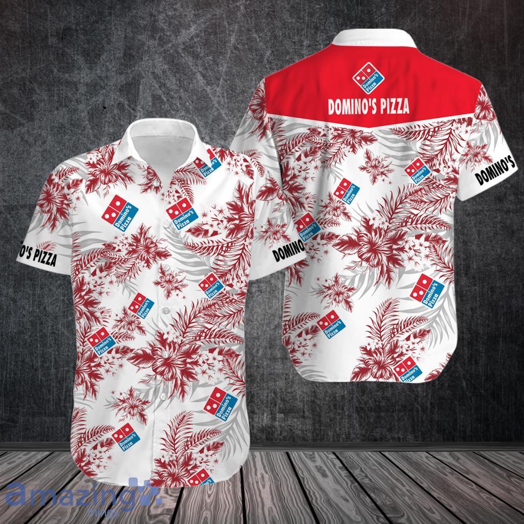 domino's pizza Uniform Tropical Hawaiian Shirt image domino's pizza Uniform Tropical Hawaiian Shirt Product Photo 1