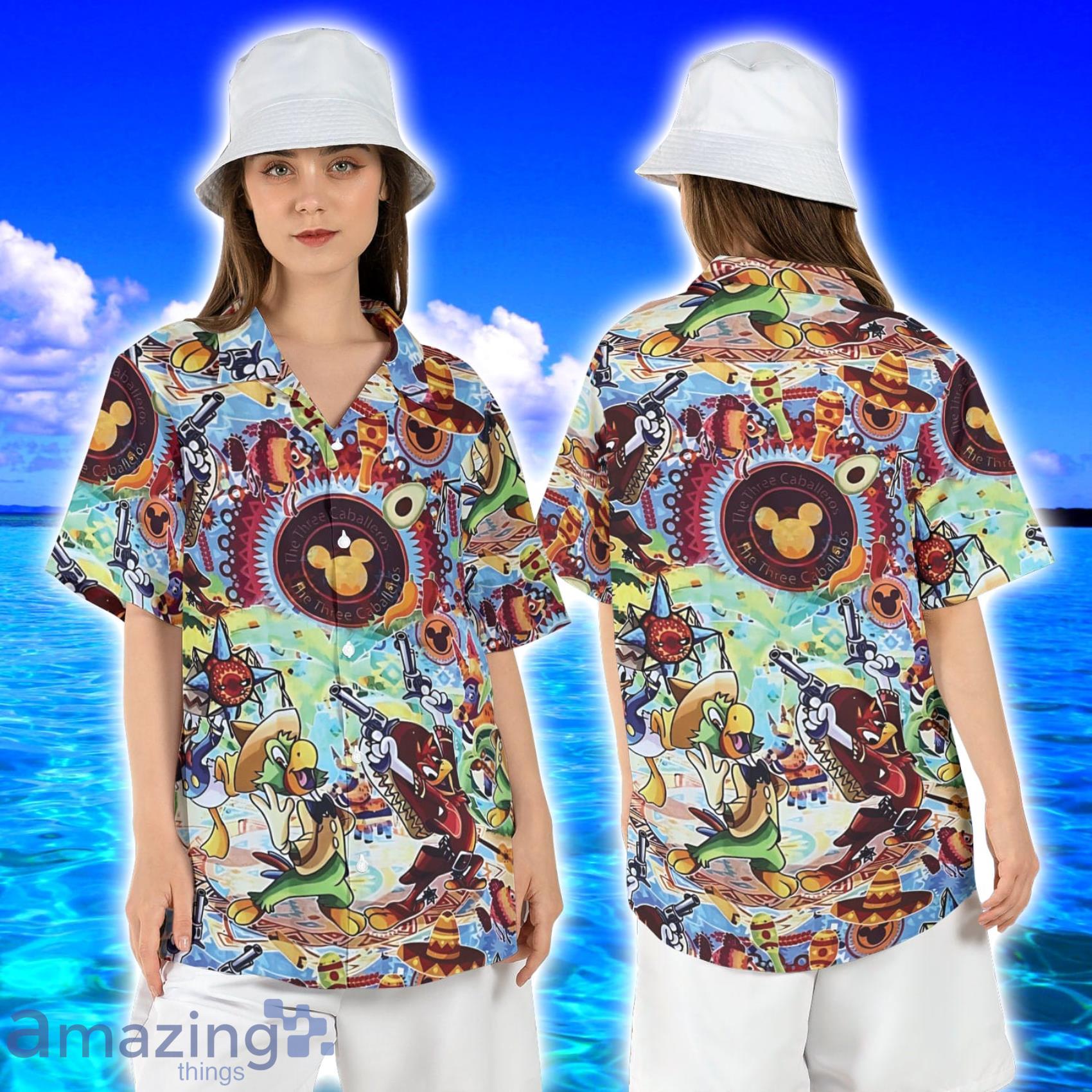 Donald Duck Jose Carioca Panchit Three Caballeros Mexico Epcot World Showcase Hawaiian Shirt Product Photo 1
