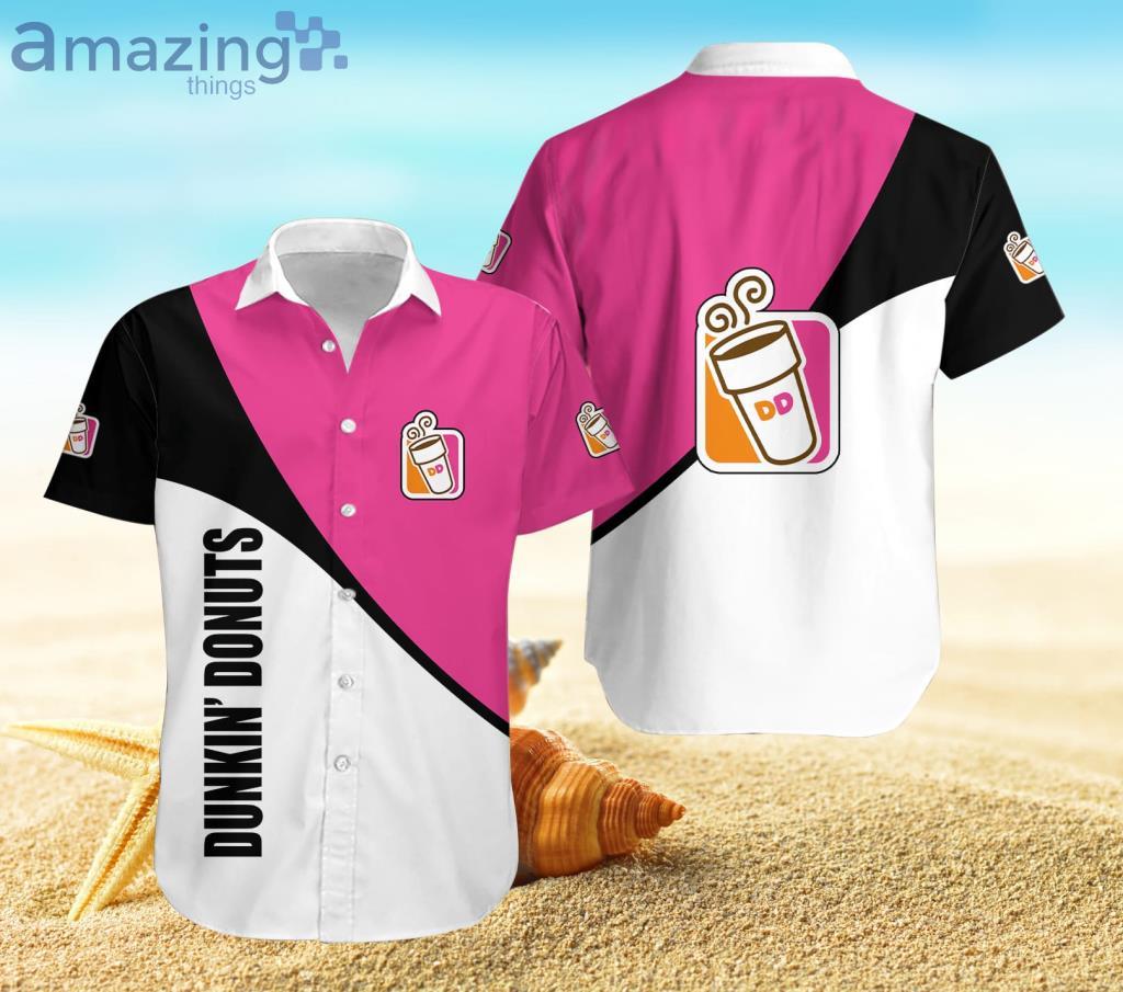 Dunkin’ Donuts Pink Hawaiian Shirt For Men And Women Product Photo 1