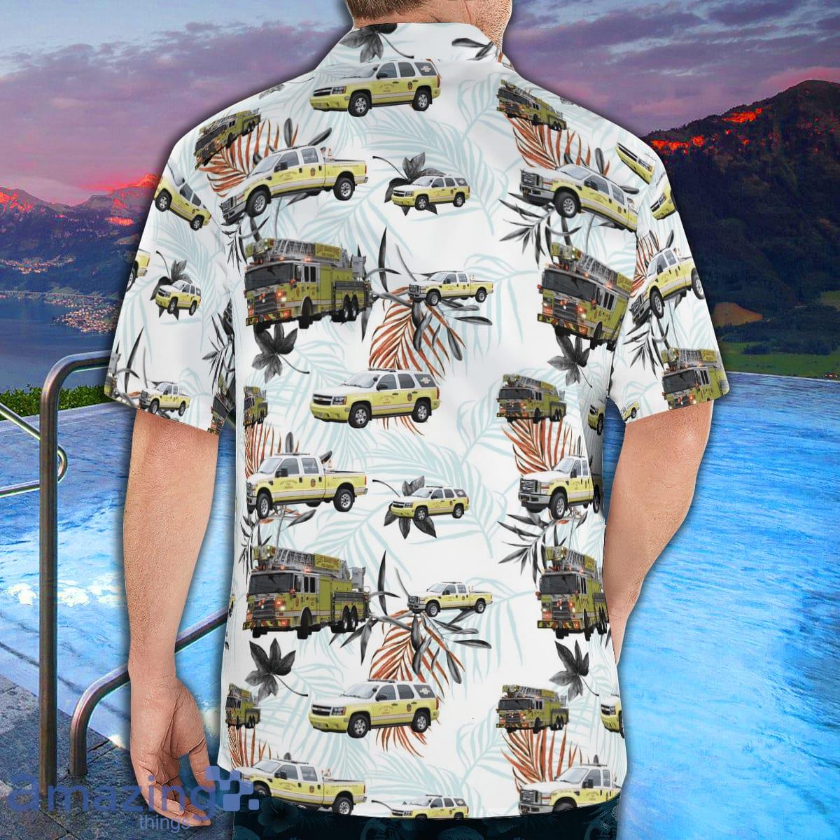 East Brandywine Fire Company AOP Aloha Hawaiian Shirt And Beach Short image East Brandywine Fire Company AOP Aloha Hawaiian Shirt And Beach Short Product Photo 2