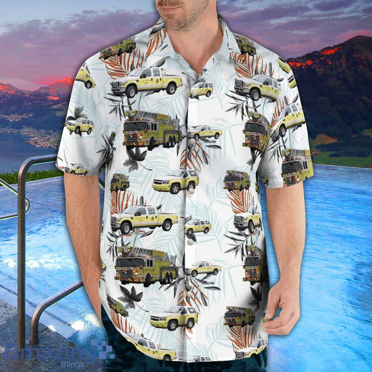 East Brandywine Fire Company AOP Aloha Hawaiian Shirt And Beach Short image East Brandywine Fire Company AOP Aloha Hawaiian Shirt And Beach Short Product Photo 4