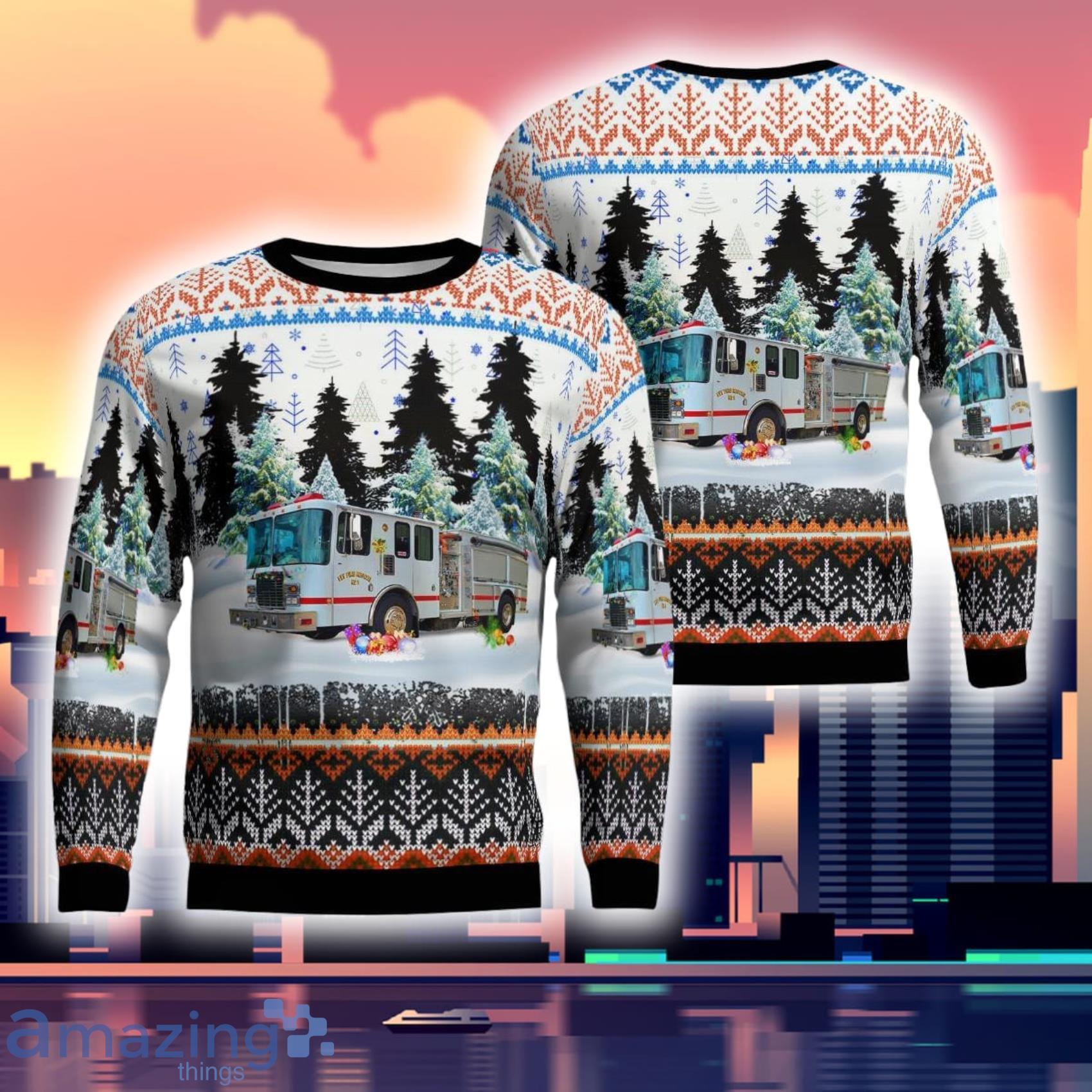 Ely Volunteer Fire Department Ely Nevada Christmas Full Print Ugly Sweater For Men And Women Product Photo 1