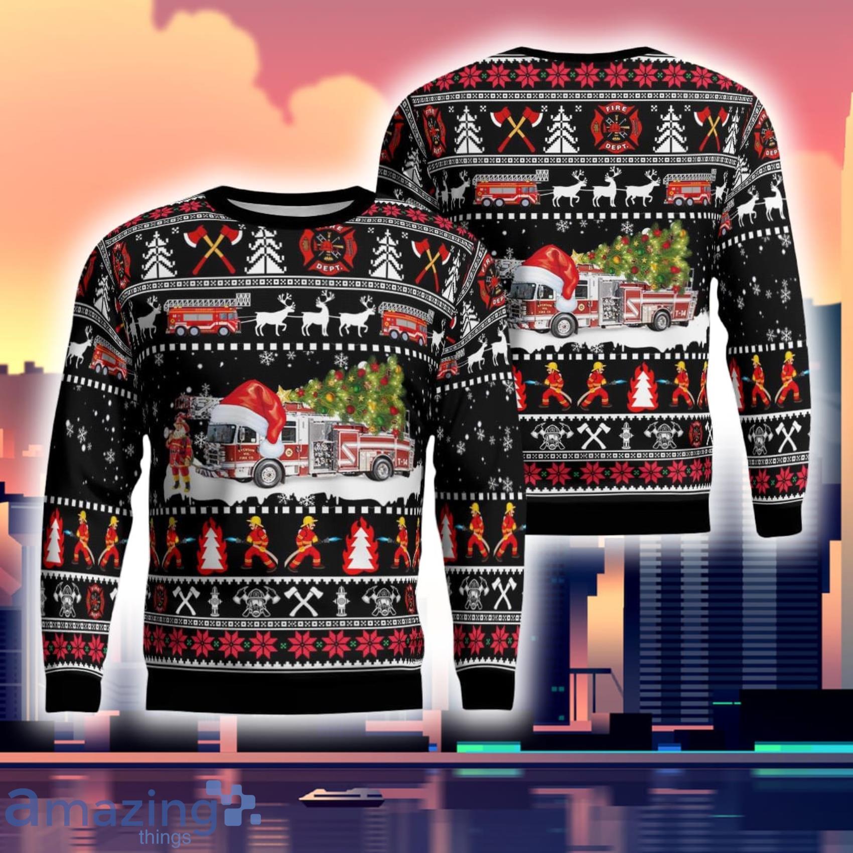 Everson Pennsylvania Everson Volunteer Fire Company  Ugly Sweater Gift For Xmas Product Photo 1