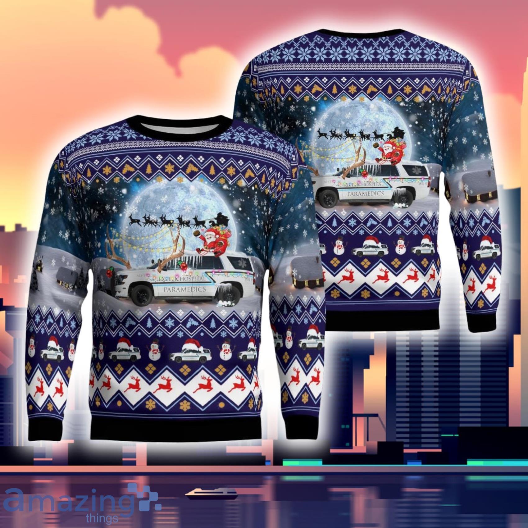 Exeter Hospital Ems Exeter New Hampshire 3D Christmas Ugly Sweater Product Photo 1