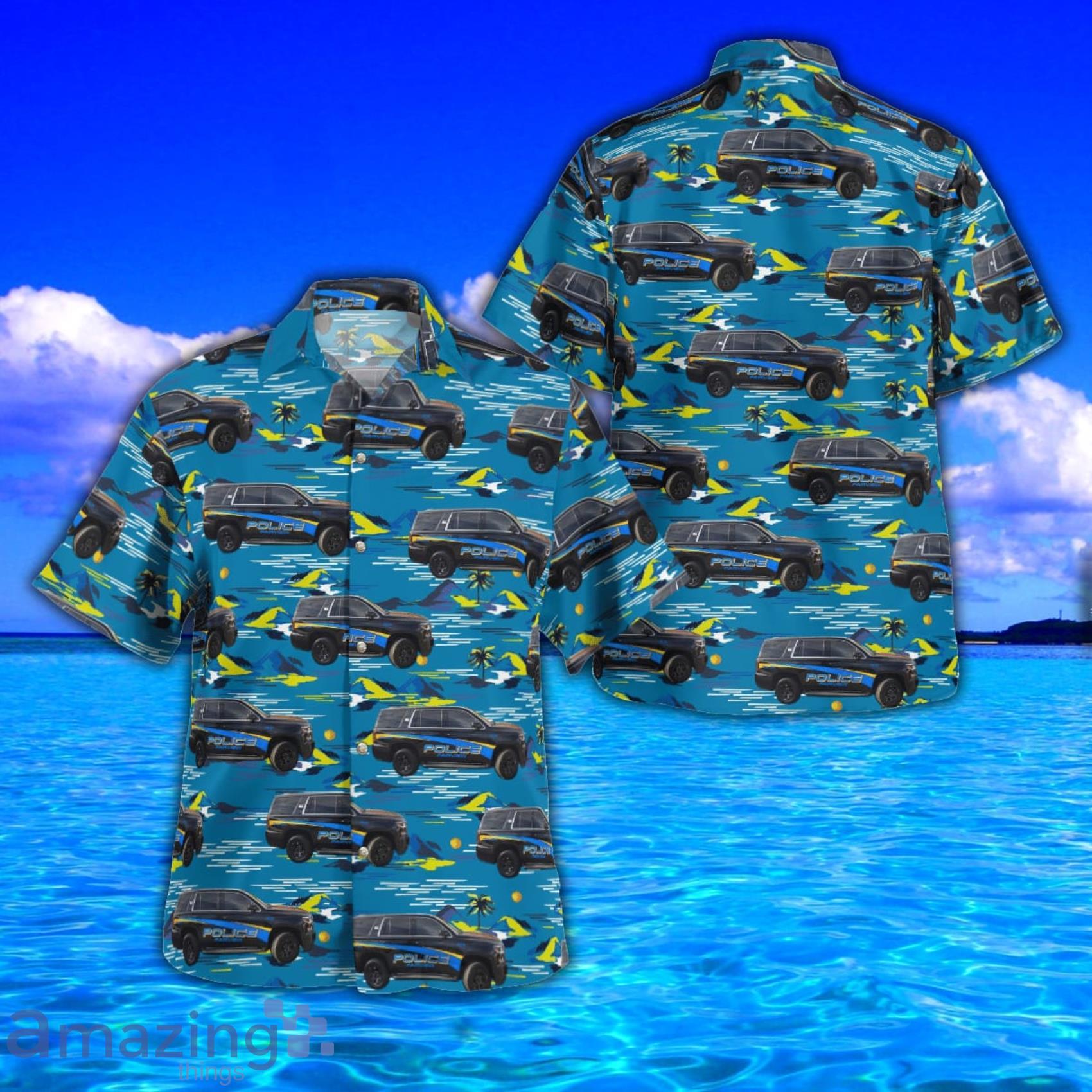Fairview Police Department Montana AOP Print Hawaiian Shirt And Short Set Product Photo 1
