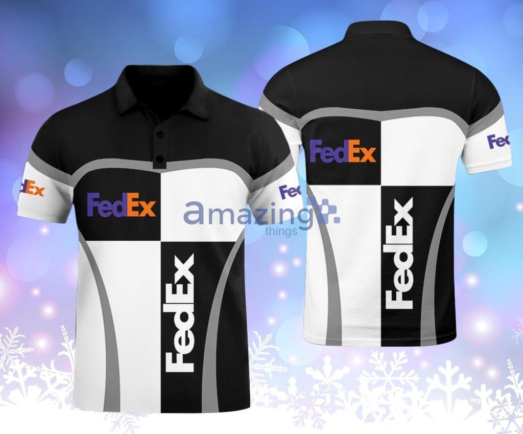Fedex Logo Black And White Polo Shirt Gift For Fans Product Photo 1