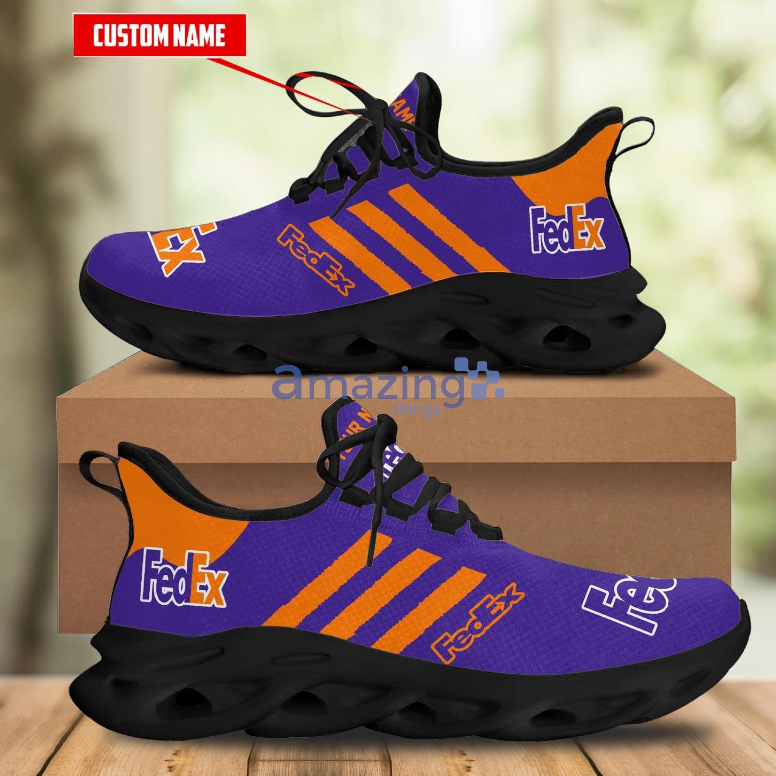 Fedex Max Soul Shoes Custom Name Sneakers Striped Style For Men And Women Product Photo 1
