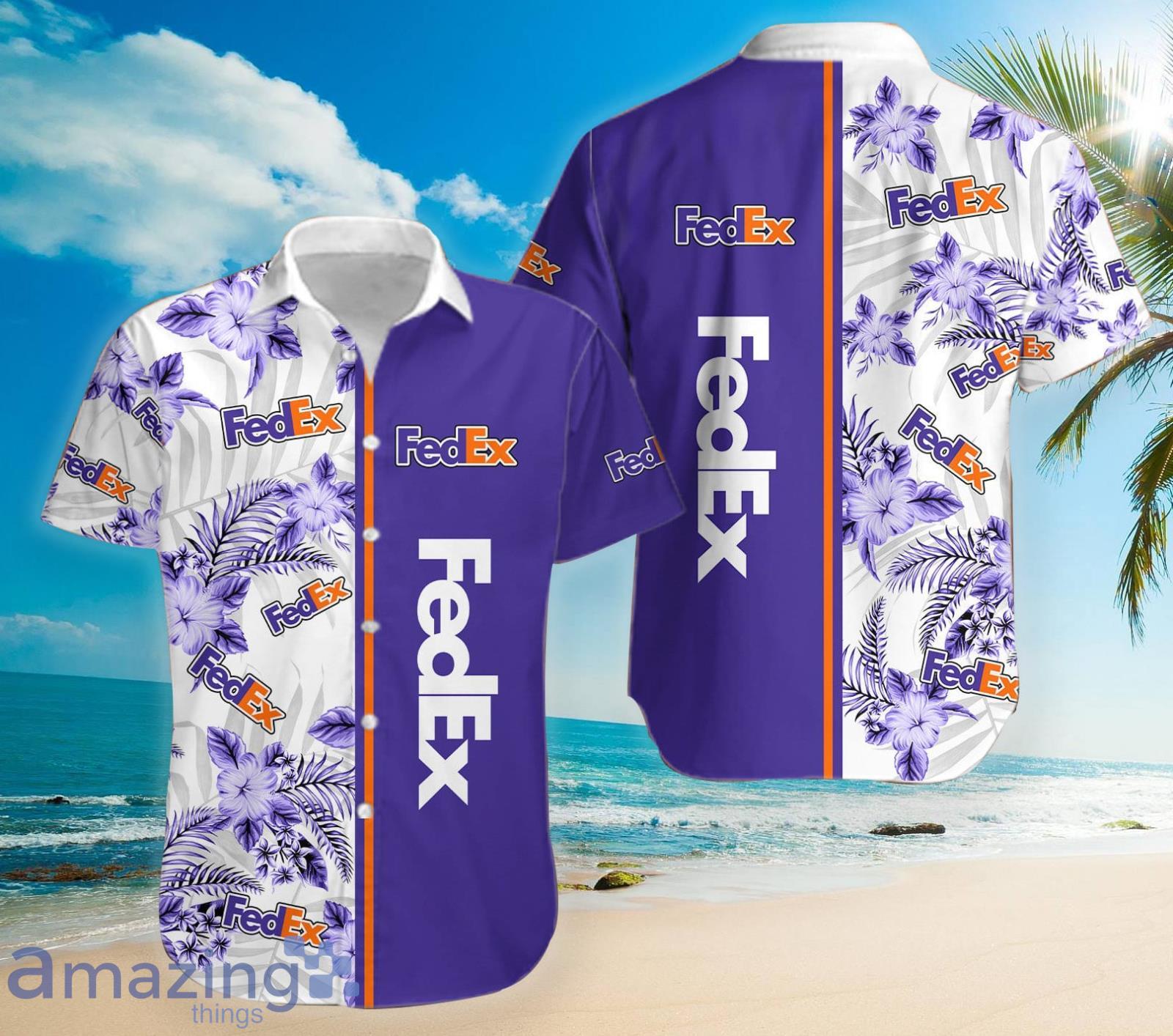 Fedex Tropical Flower Hawaiian Shirt For Men And Women Product Photo 1