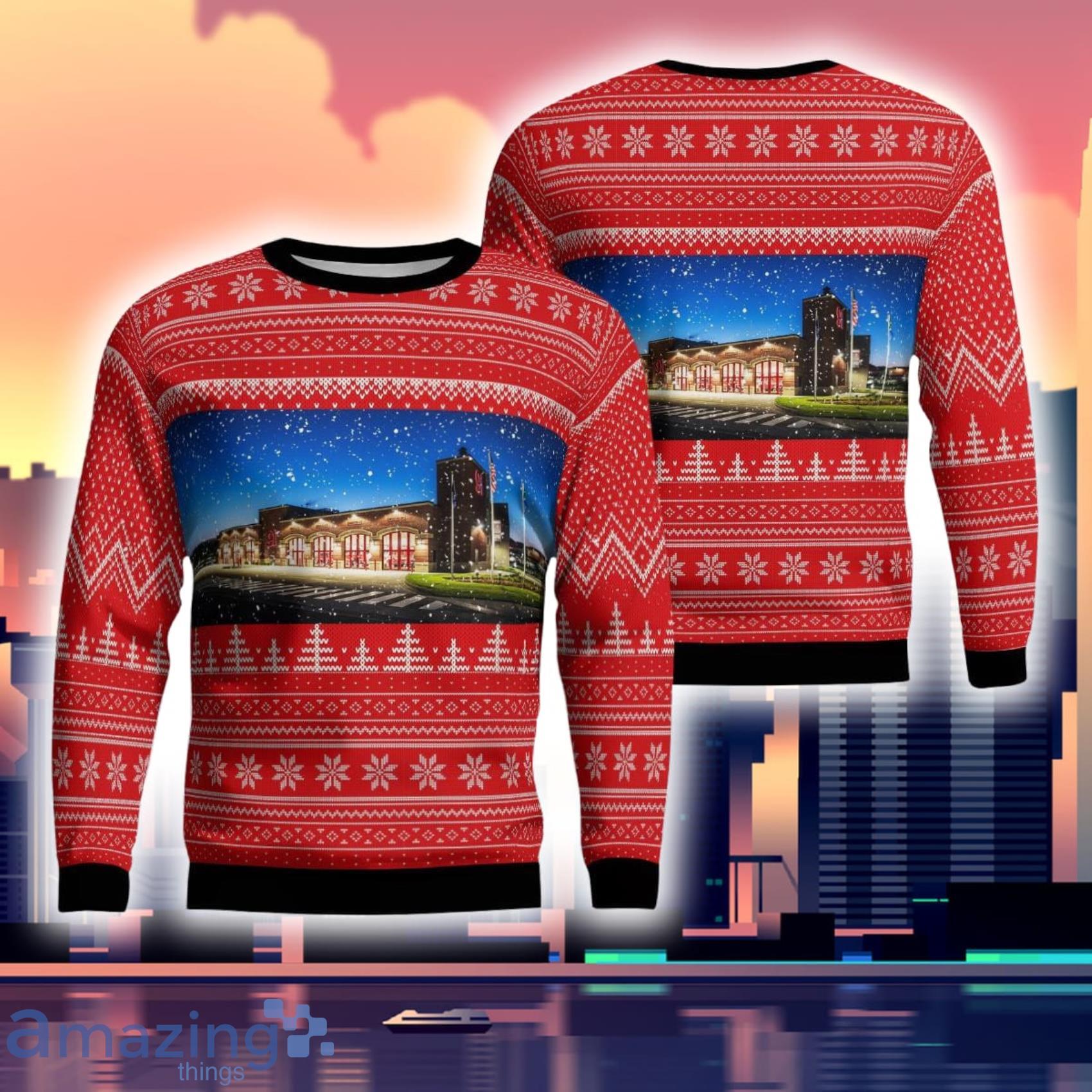 Fishers Indiana Fishers Fire Department Station 91 Christmas Ugly Sweater Gift For Xmas Product Photo 1