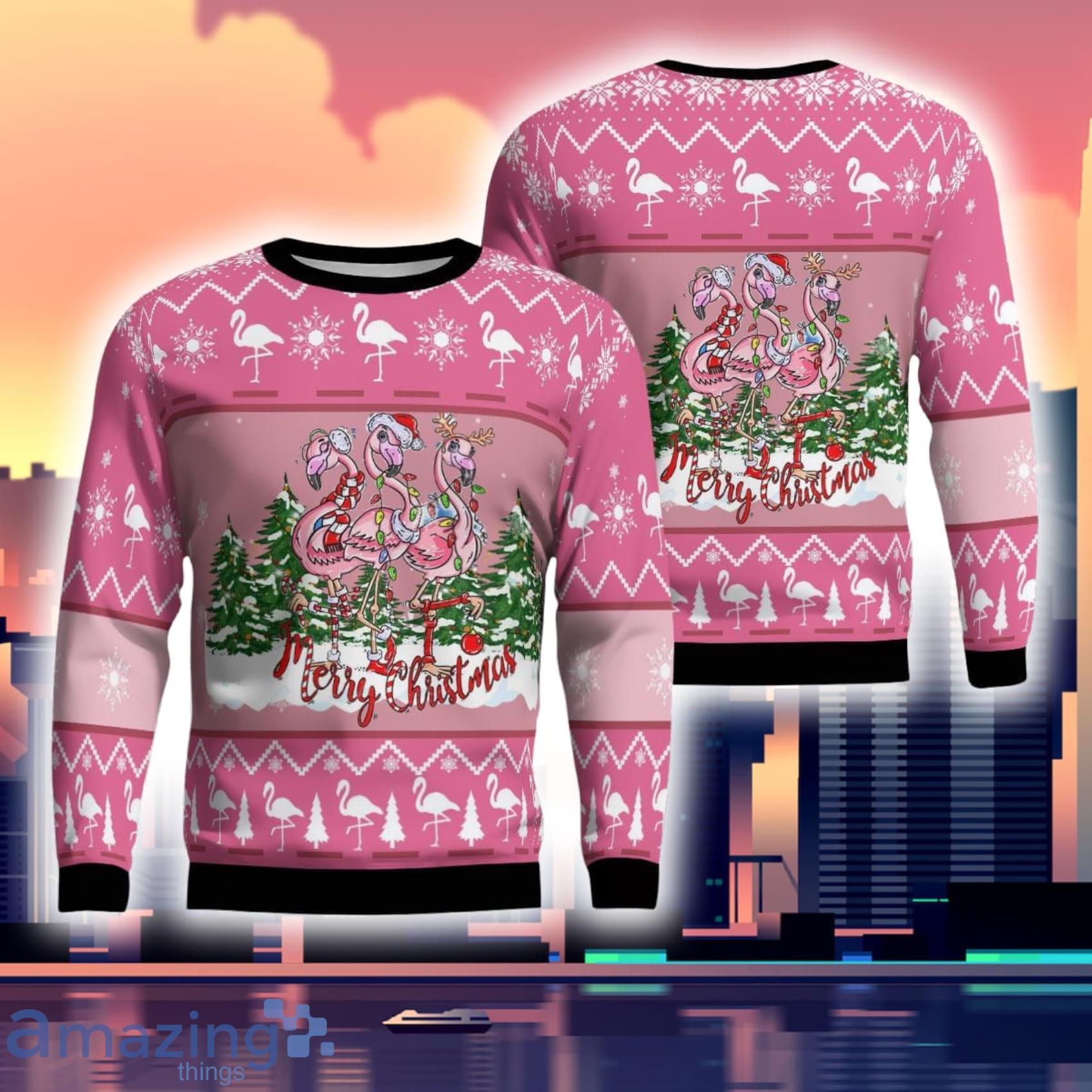 Flamingo Christmas Ugly Sweater Gift For Xmas Product Photo 1