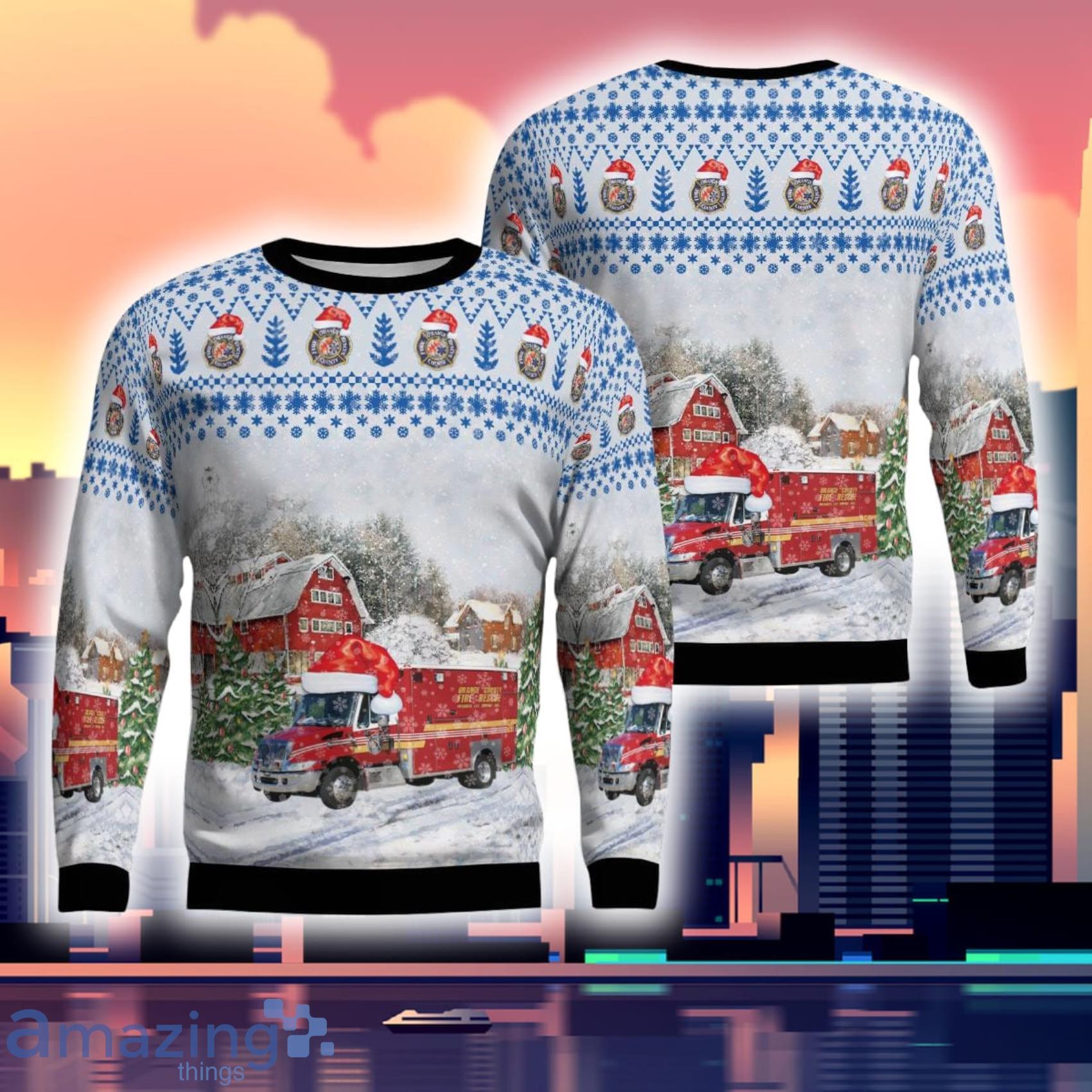 Florida Orange County Fire Rescue Paramedic Christmas Ugly Sweater For Men And Women Product Photo 1